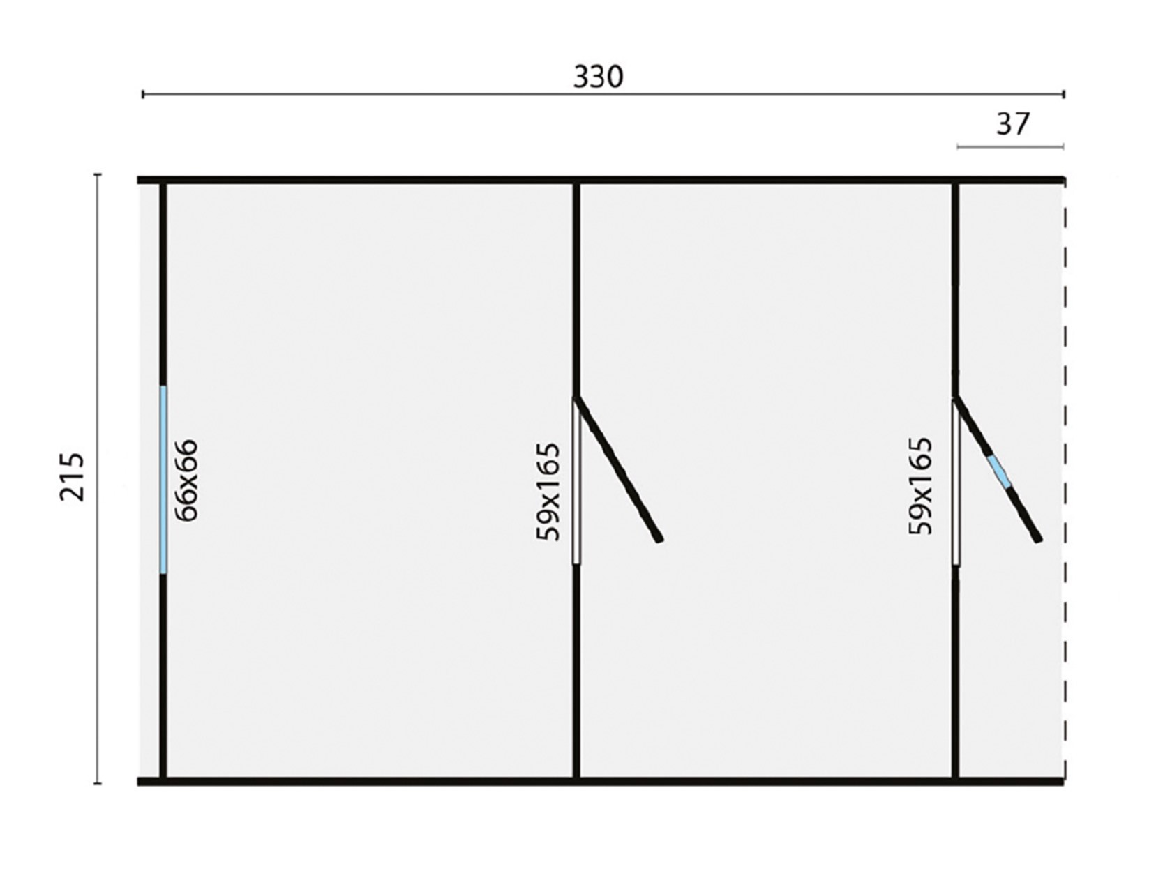 Plattegrond Campingbarrel | 28/42 mm | vuren onbehandeld