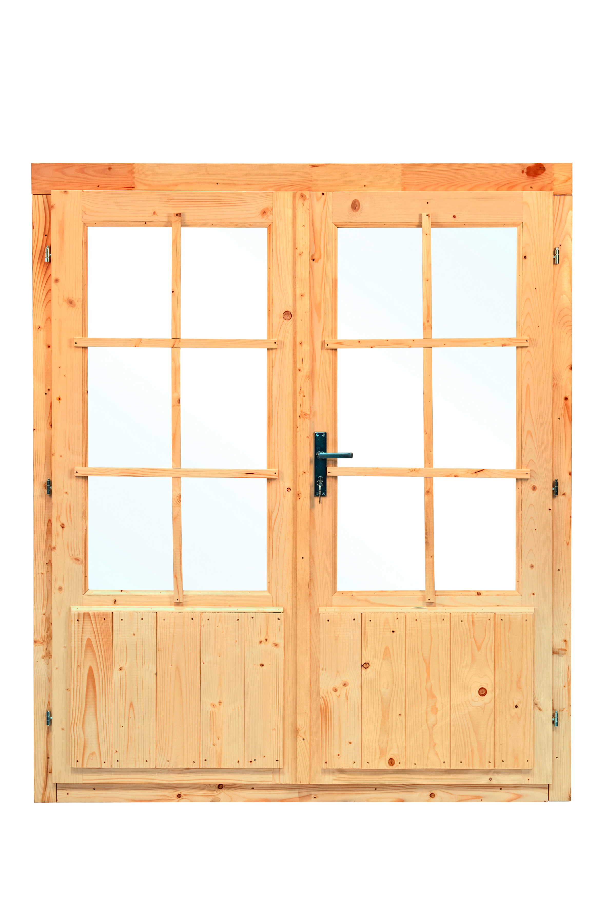 Dubbele deur+kozijn enkel glas D3 | Red Class Wood geïmpregneerd