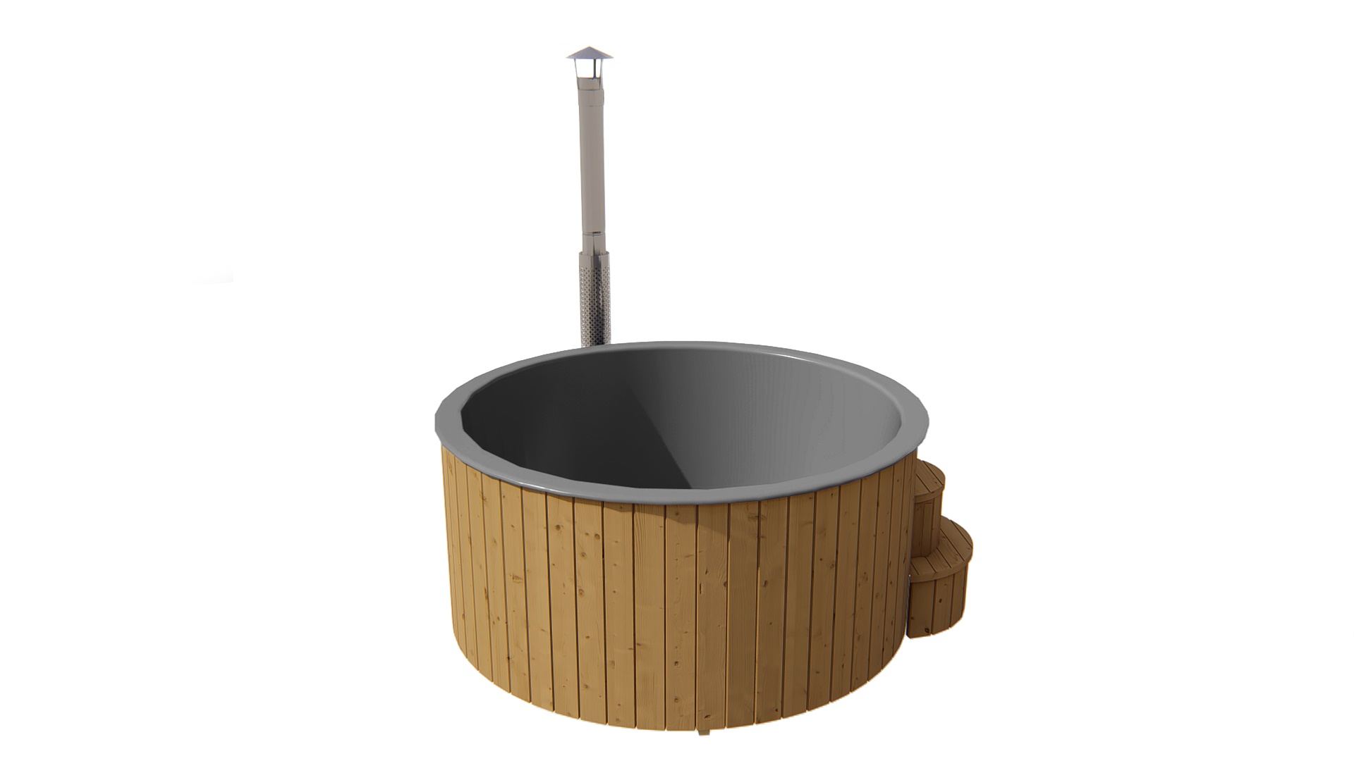 Hot Tub Deluxe XL, Thermowood, Ø220 x 95 cm