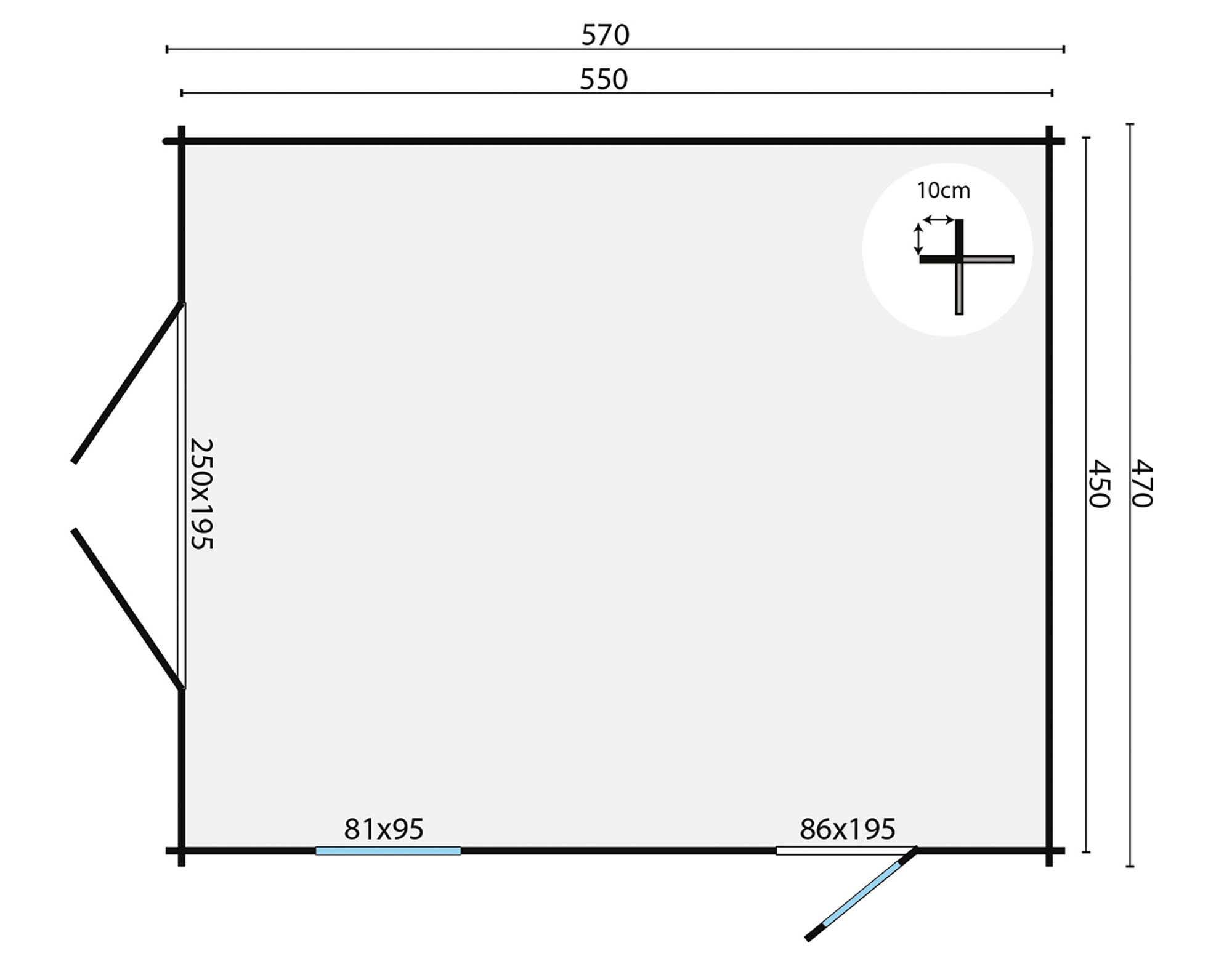 Garage Rydell | 58 mm | vuren honinggeel geïmpregneerd Garage Rydell | 58 mm | vuren honinggeel geïmpregneerd
