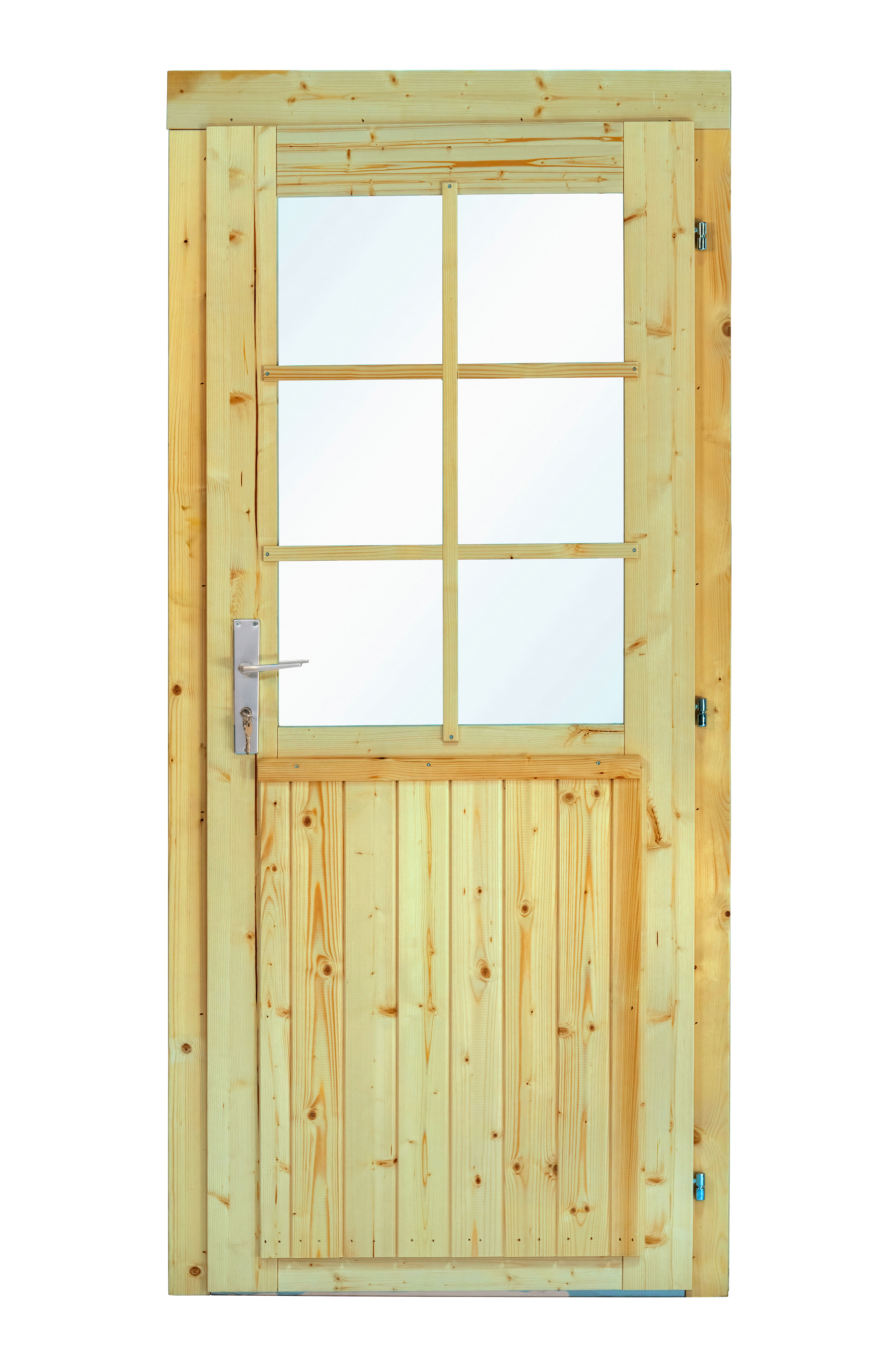 Deur enkel met raam D6 RS vuren 90,5 x 196 cm | groen geïmpregneerd