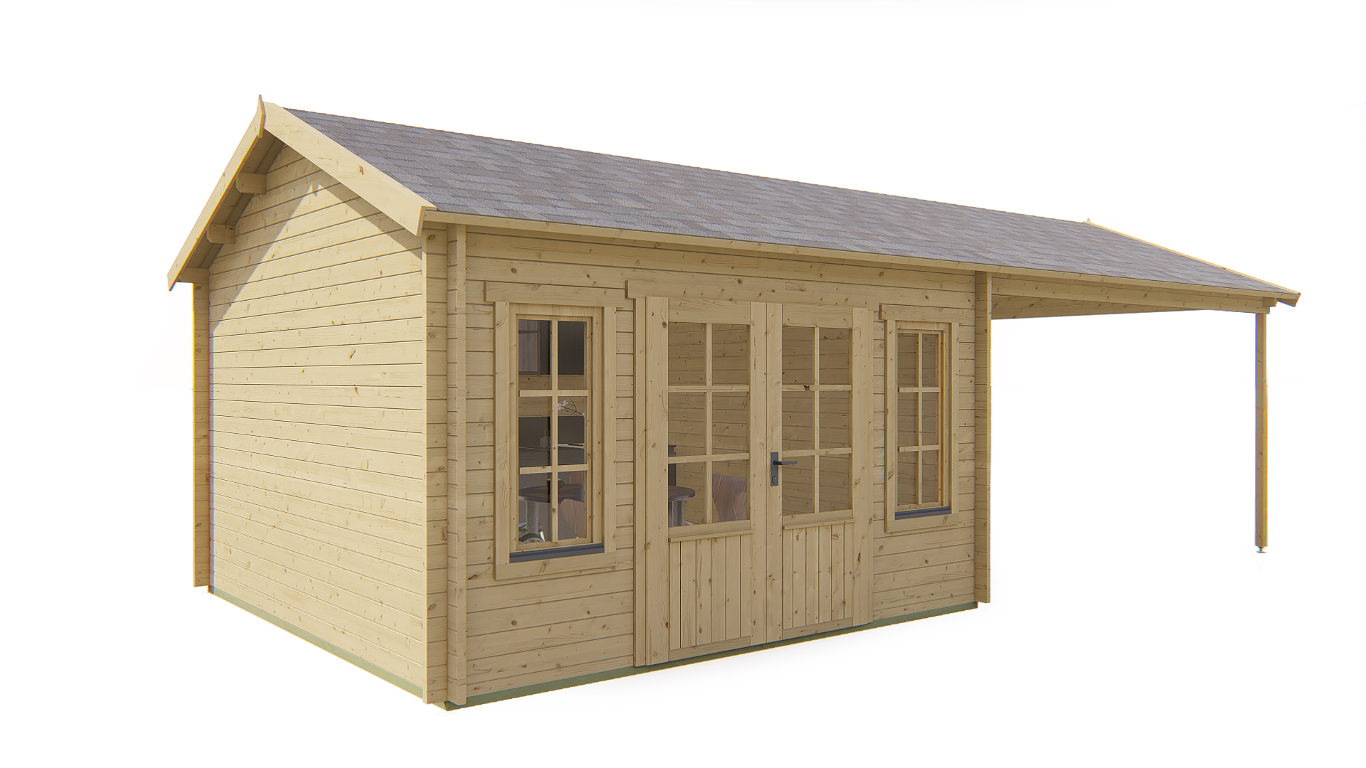 Blokhut - Tuinhuis Kwaspa | 44 mm | vuren Red Class Wood geïmpregneerd Blokhut - Tuinhuis Kwaspa | 44 mm | vuren Red Class Wood geïmpregneerd