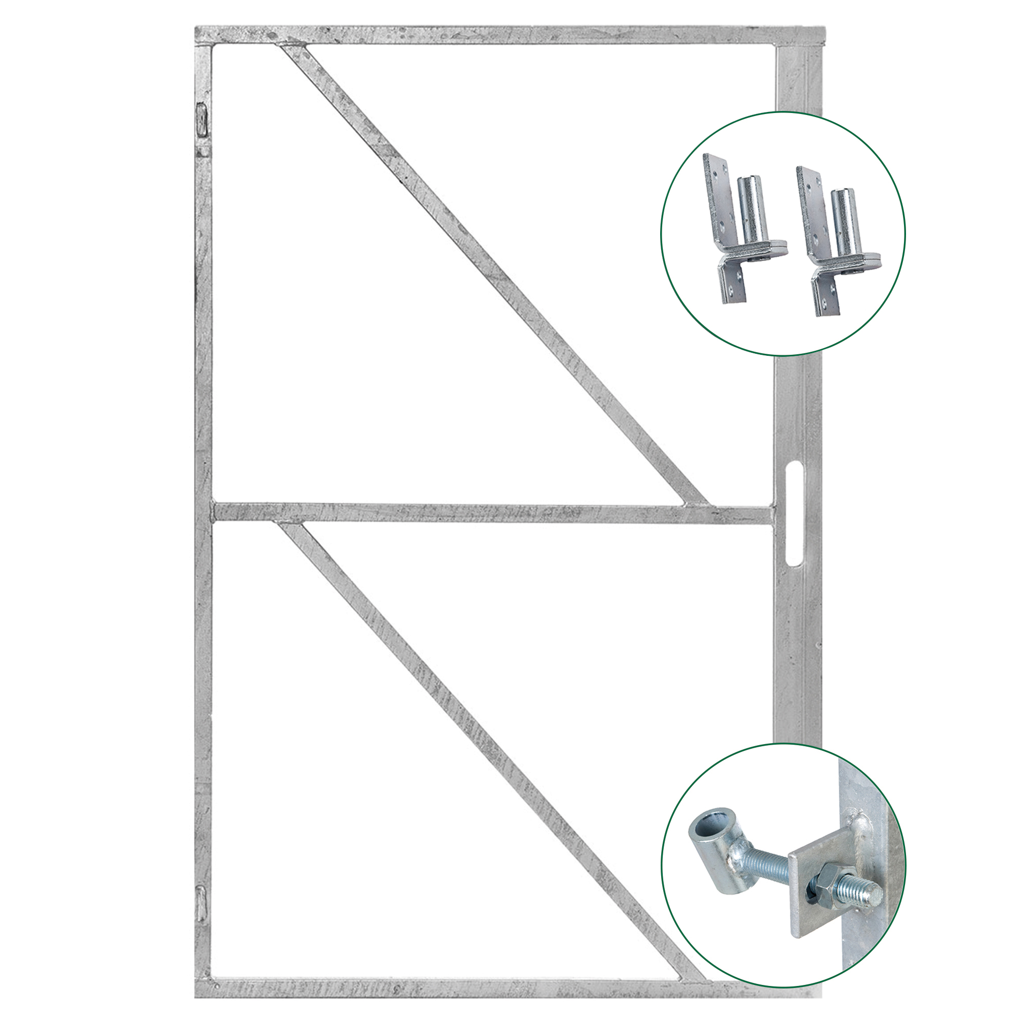 IJzeren deurframe met slotkastuitsparing 155x100cm IJzeren deurframe met slotkastuitsparing 155x100cm