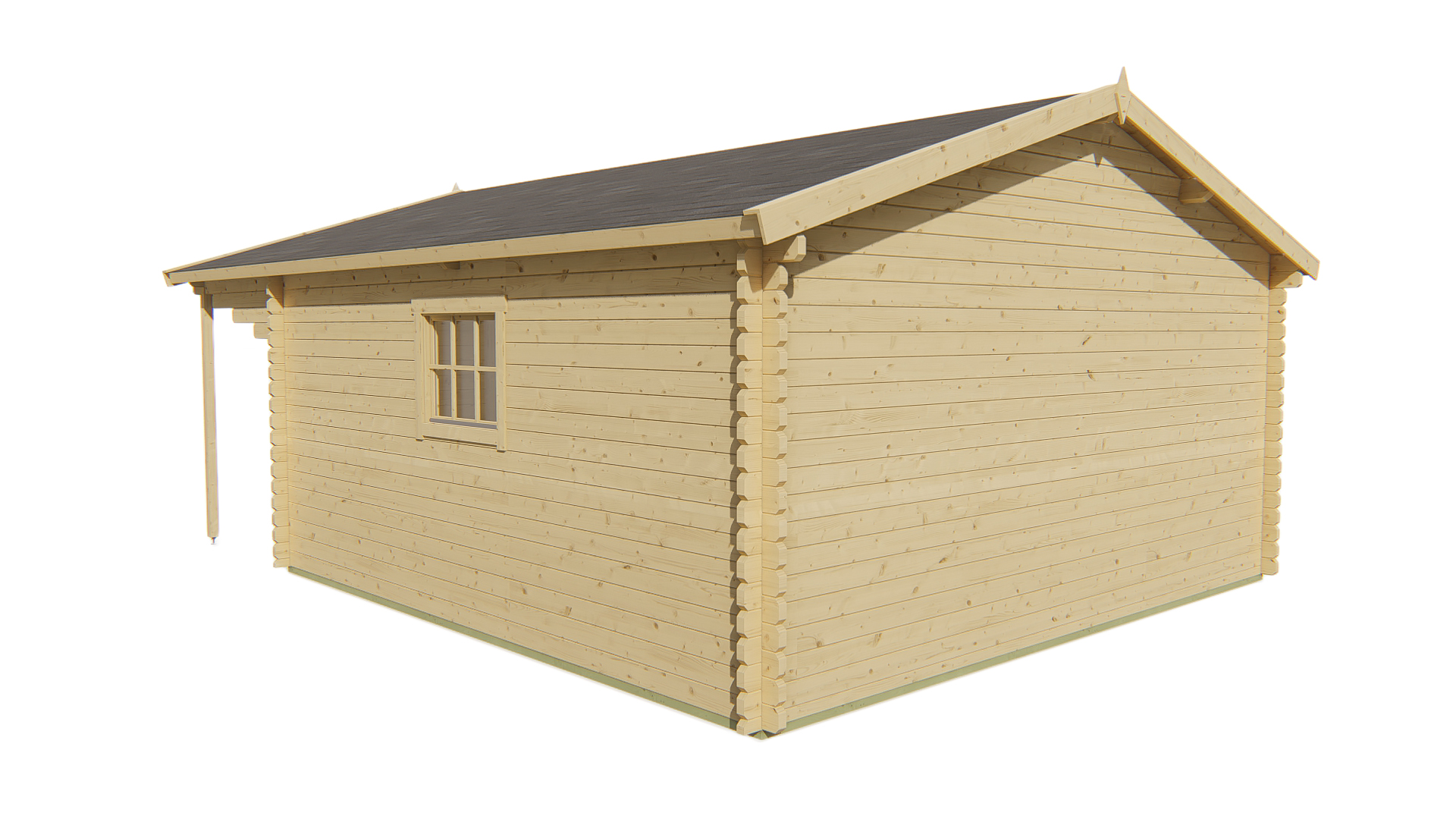 Blokhut - Tuinhuis Emiel | 44 mm | vuren bruin geïmpregneerd Blokhut - Tuinhuis Emiel | 44 mm | vuren bruin geïmpregneerd