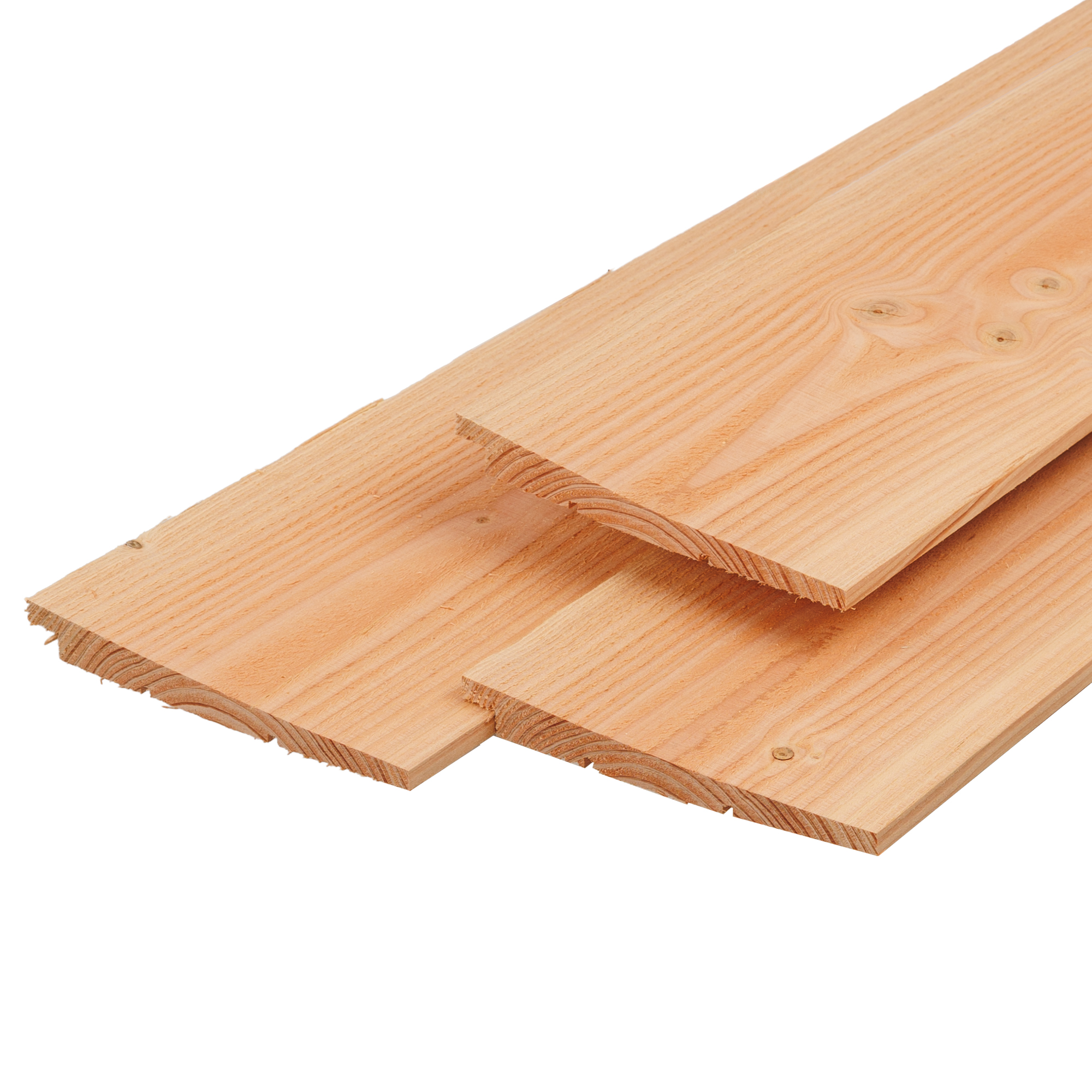 Douglasie Keilstülpschalung 1,1/2,2 x 19,5 x 300 cm, frisch, 3 Seiten gehobelt, 1 Seite feingesägt , scharfkantig, 1 Seite 2 Nuten