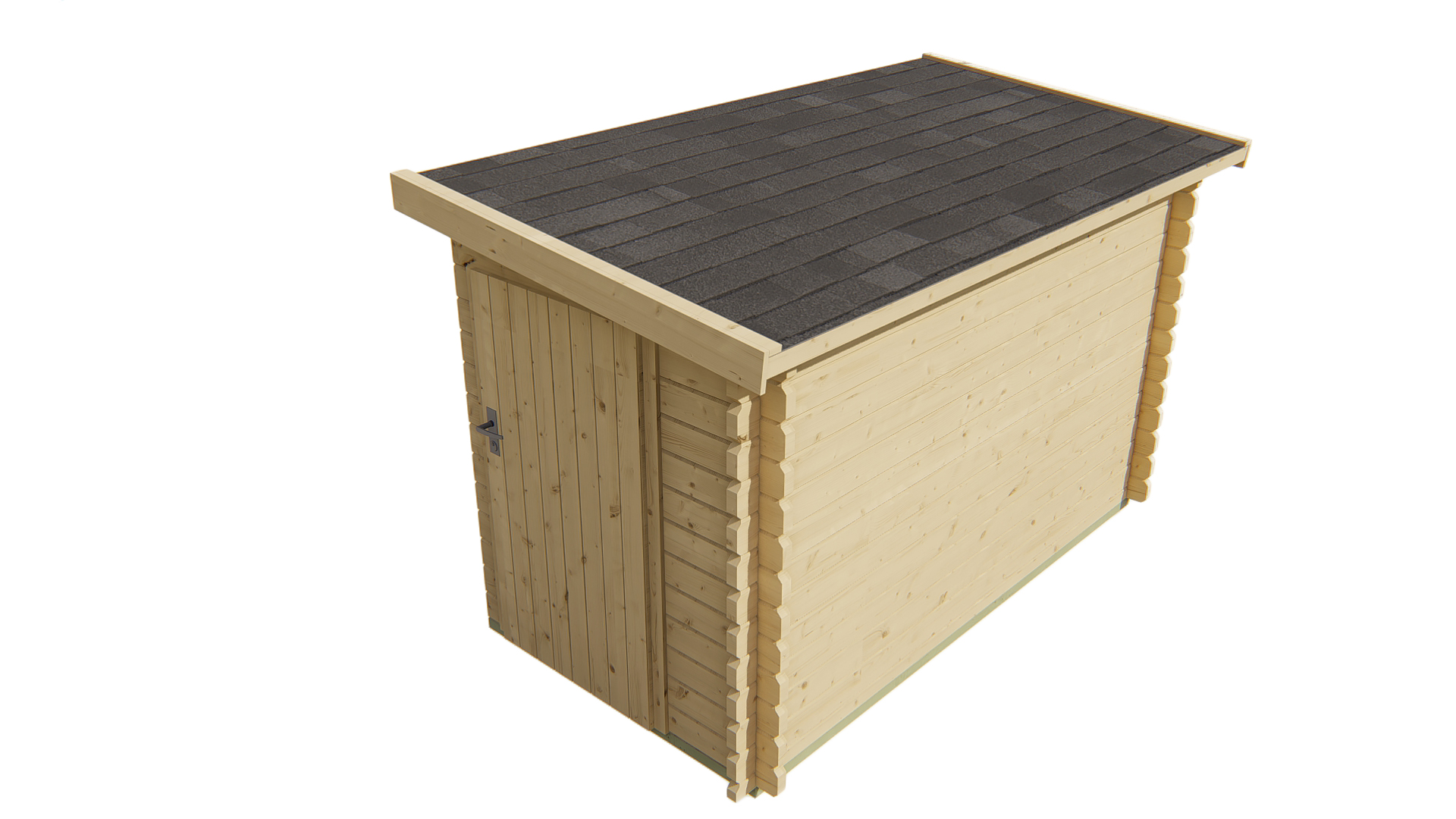 Blokhut - Tuinhuis Aanbouw | 28 mm | vuren honinggeel geïmpregneerd
