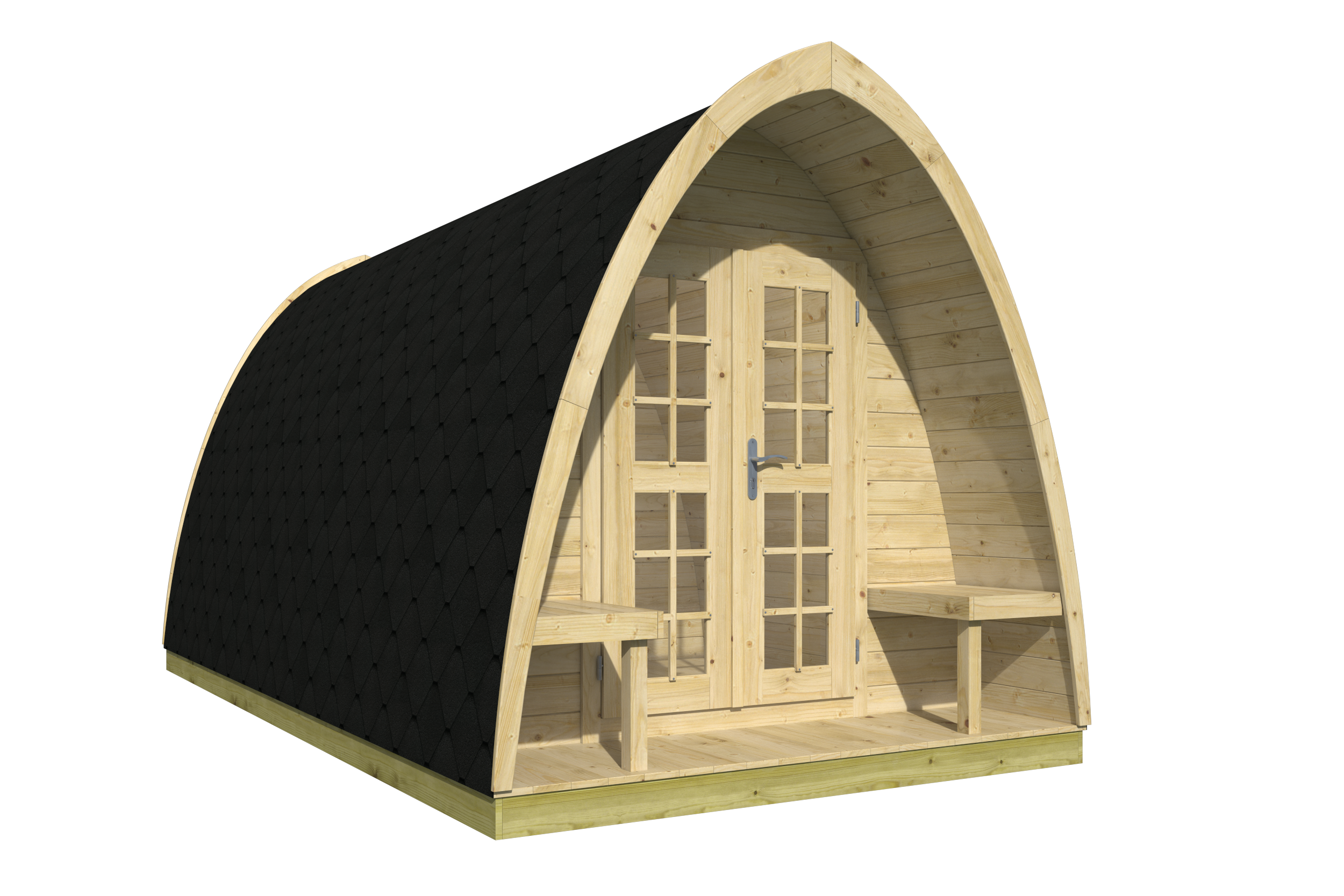 Camping POD 400 | 28 mm | vuren onbehandeld