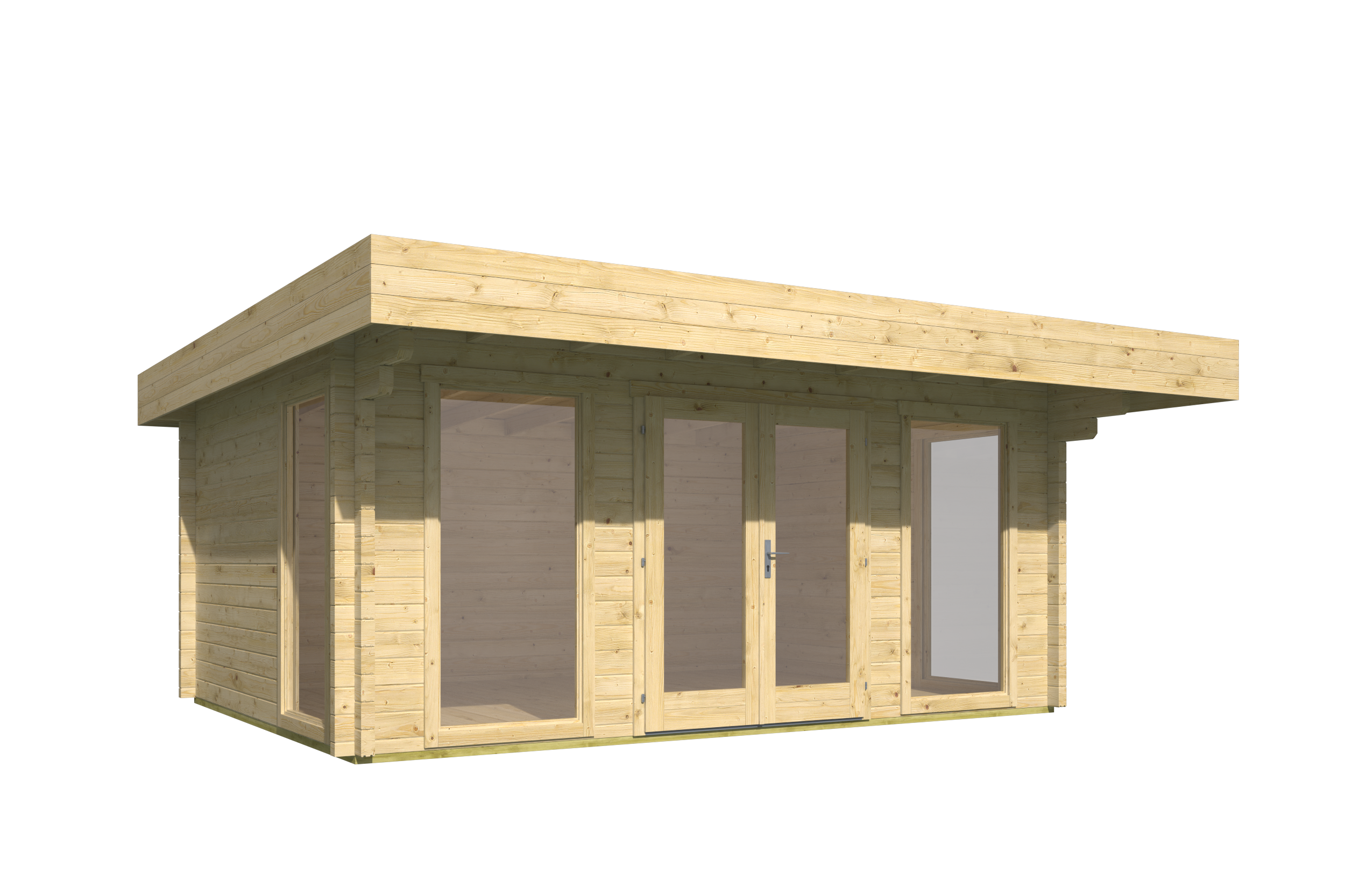 Blokhut - Tuinhuis Mia | 70 mm | bruin geïmpregneerd Blokhut - Tuinhuis Mia | 70 mm | bruin geïmpregneerd