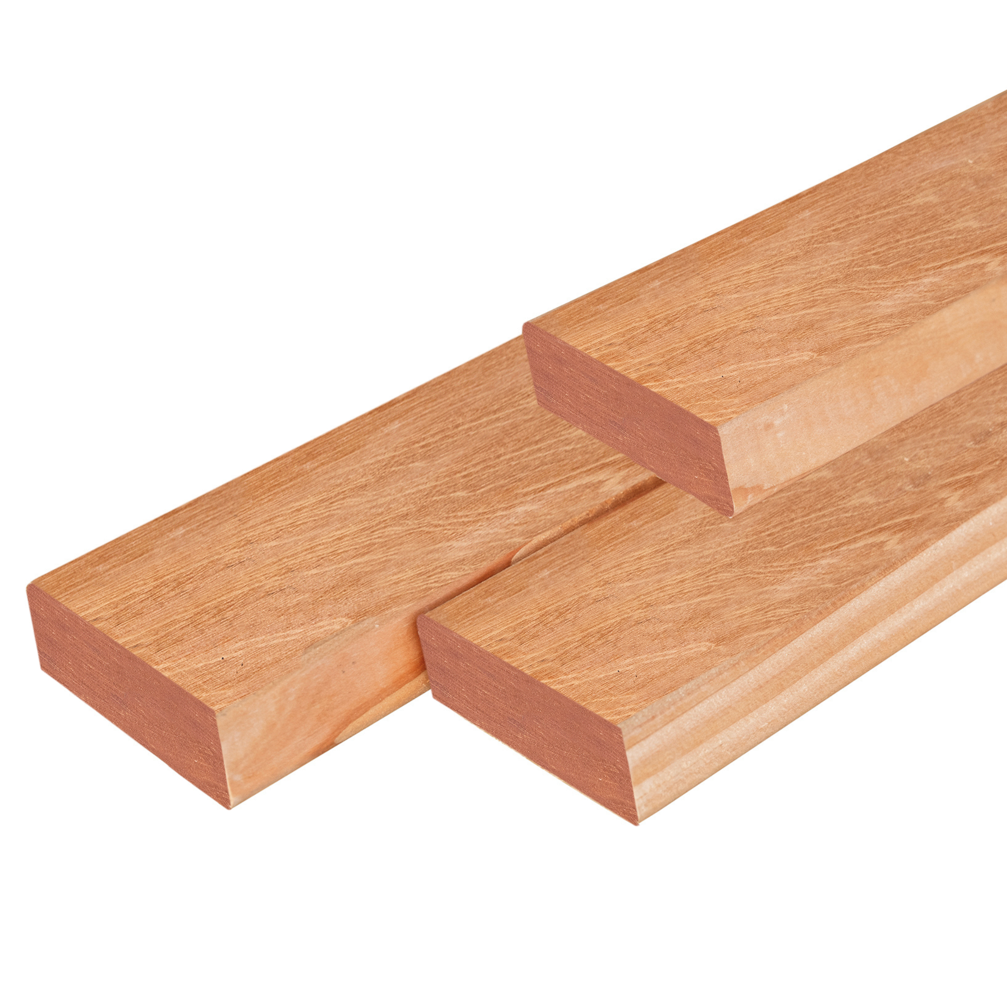Bangkirai Hartholz Rhombusprofil 1,6 x 6,8 x 245 cm gehobelt
