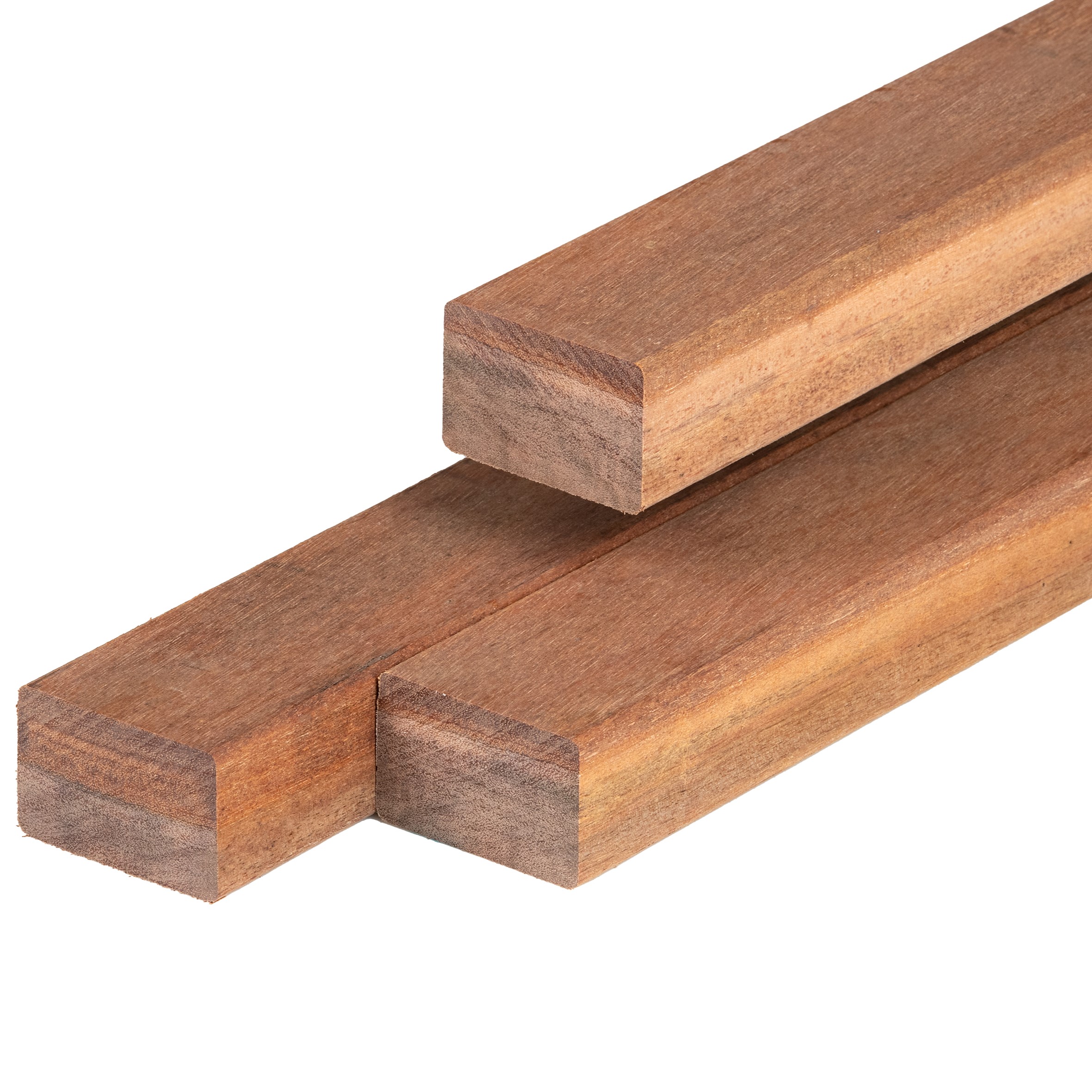 Angelim vermelho hardhout regel 4,5 x 7,0 x 350 cm geschaafd, 4 ronde hoeken