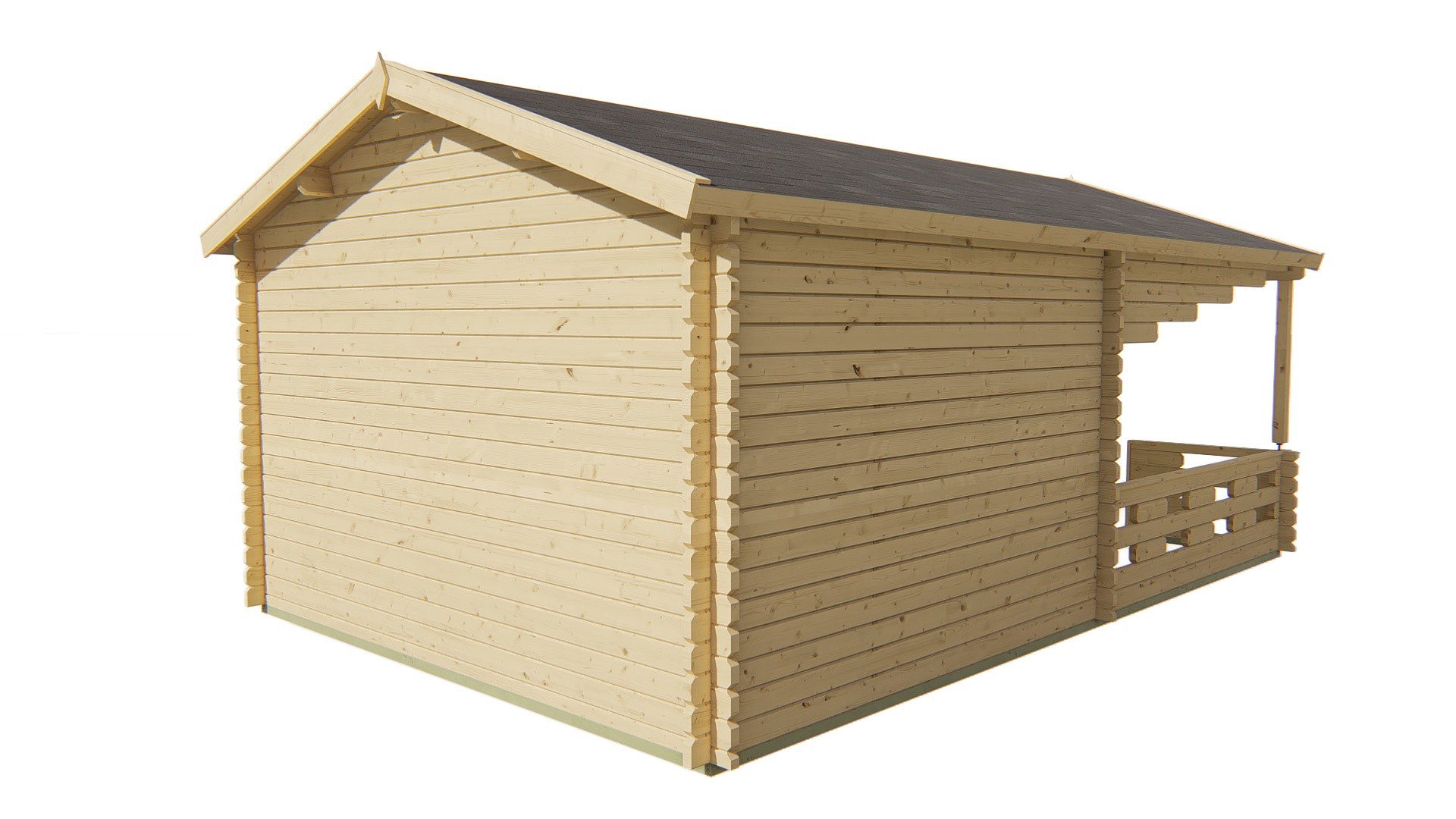 Blokhut - Tuinhuis Sanstrov | 44 mm | vuren onbehandeld