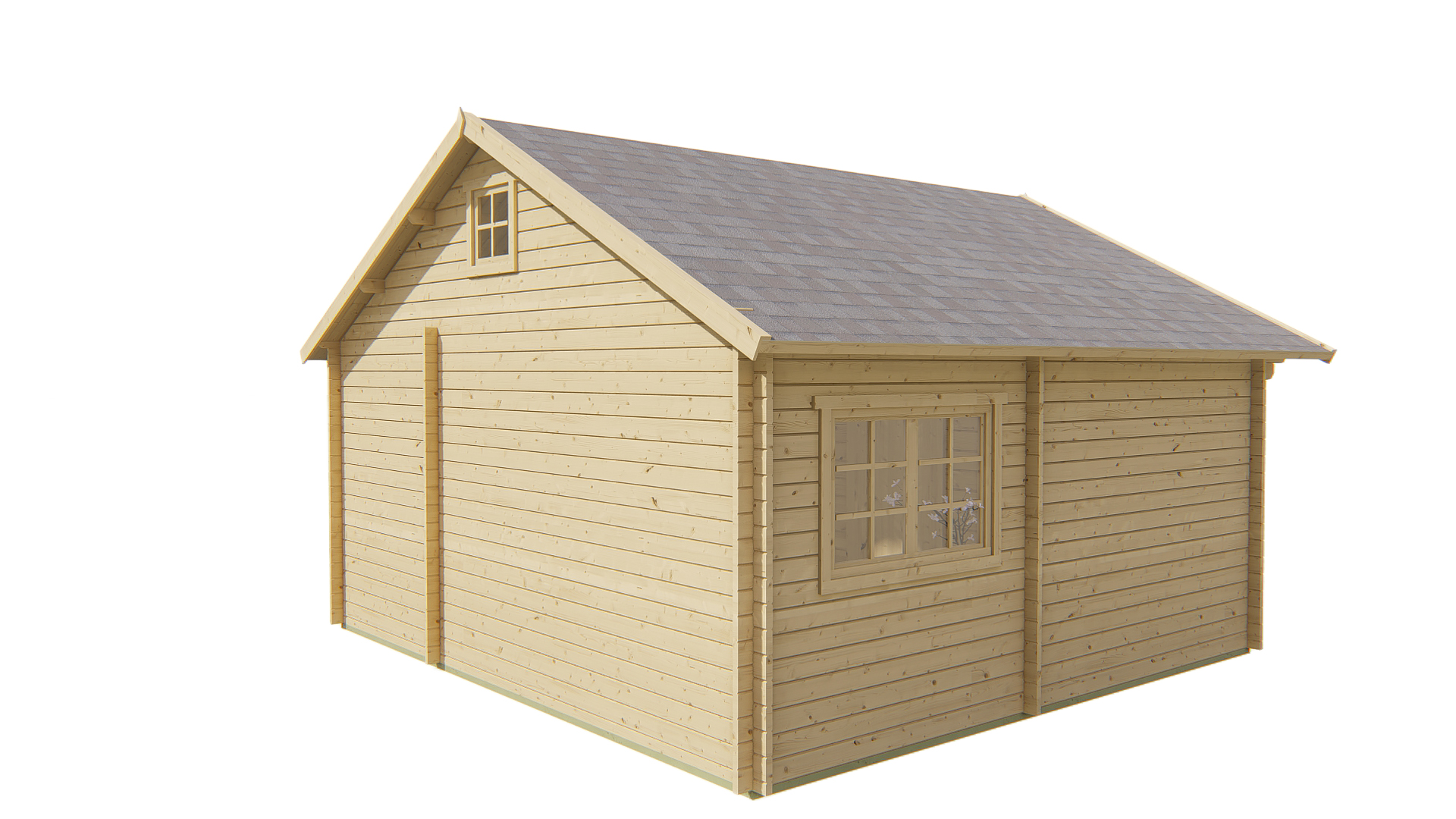 Blokhut - Tuinhuis Big Llanes | 44 mm | grijs geïmpregneerd