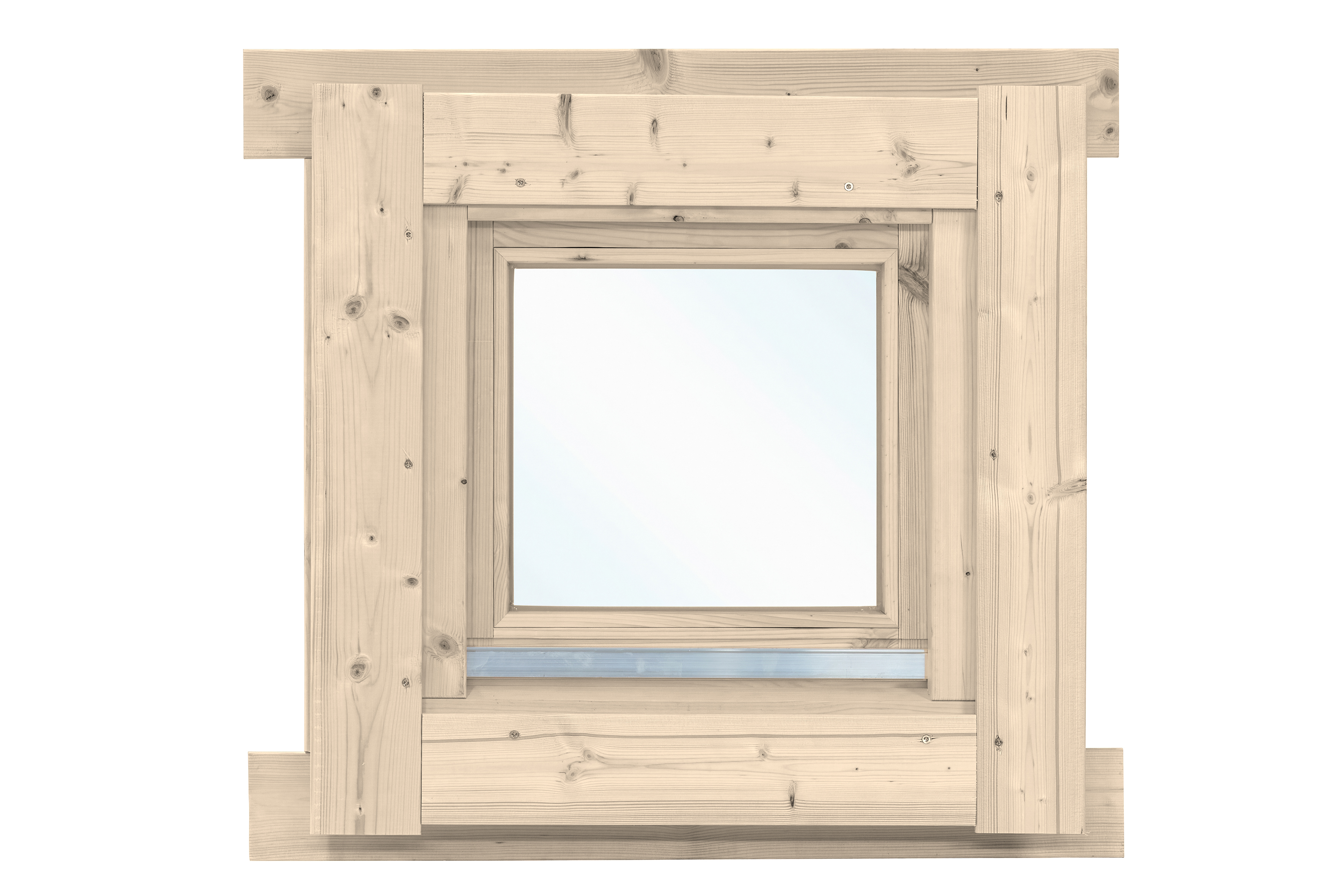 Draai- /kiepraam enkel L5.1 vuren 62,5 x 62,5 cm | grijs geïmpregneerd