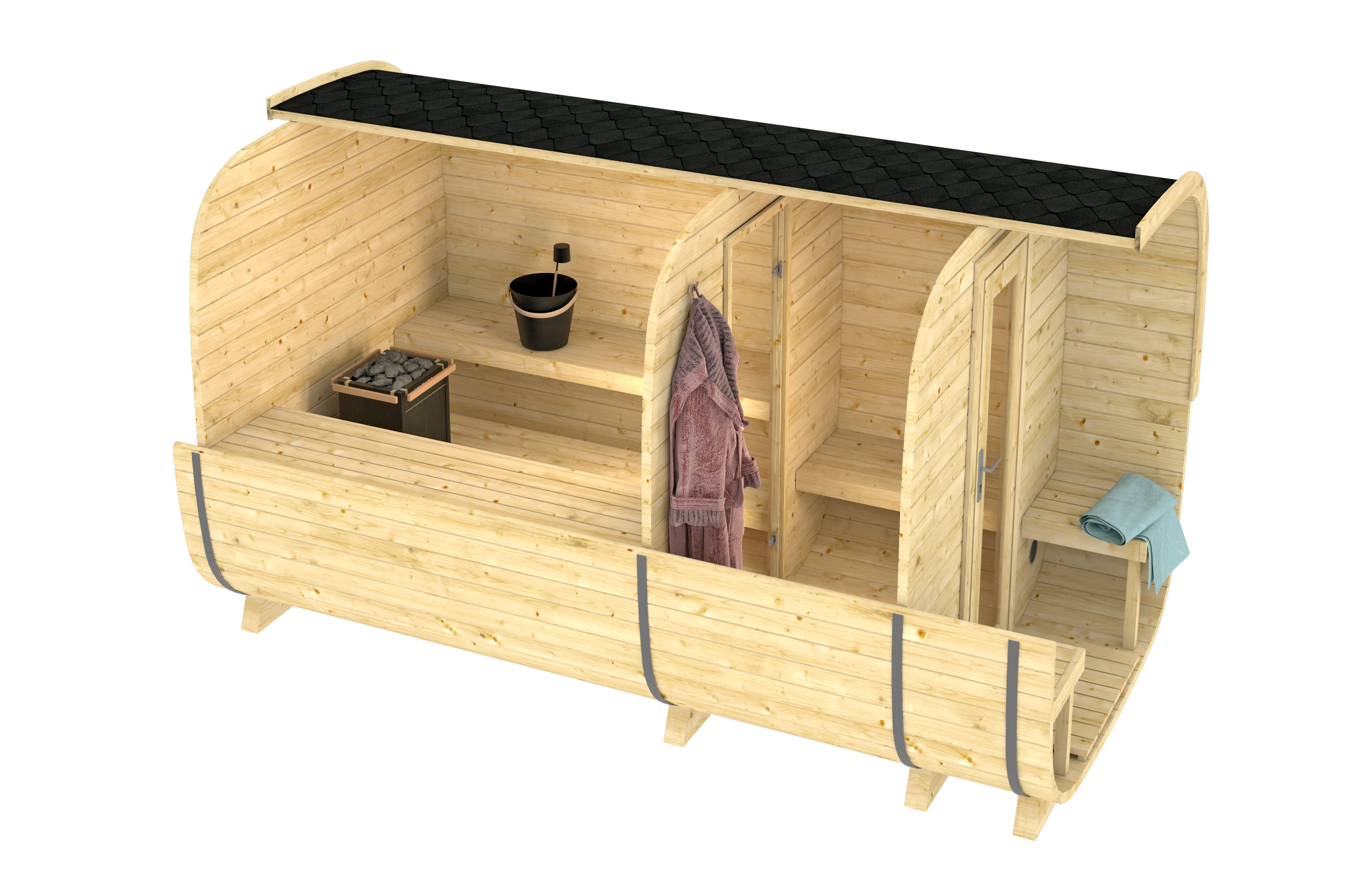 CUBE sauna 390cm - Fichten Rovaniemi