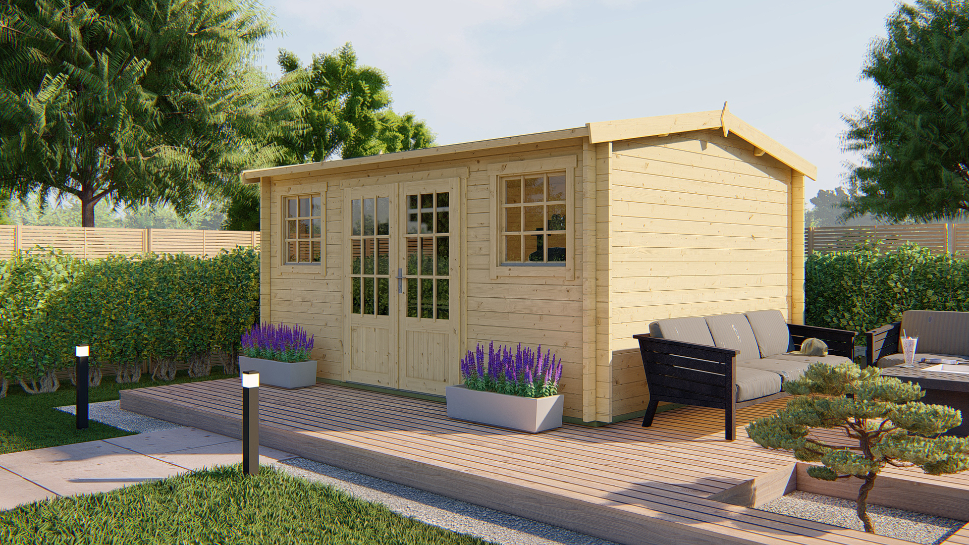 Blokhut - Tuinhuis Jenny | 40 mm | Red Class Wood geïmpregneerd Blokhut - Tuinhuis Jenny | 40 mm | Red Class Wood geïmpregneerd