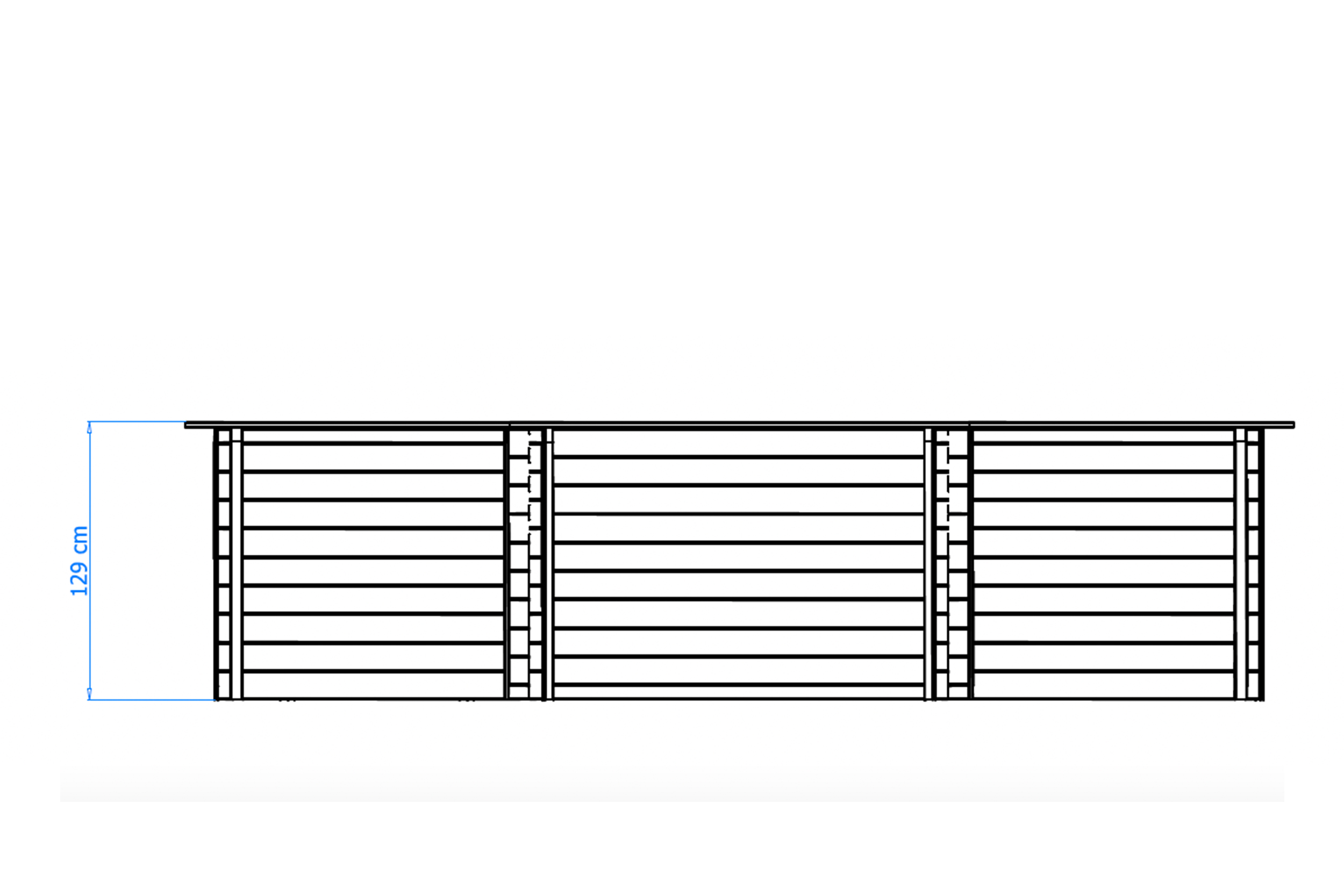 Luxe houten zwembad Kokomo Beach 560x517x129cm