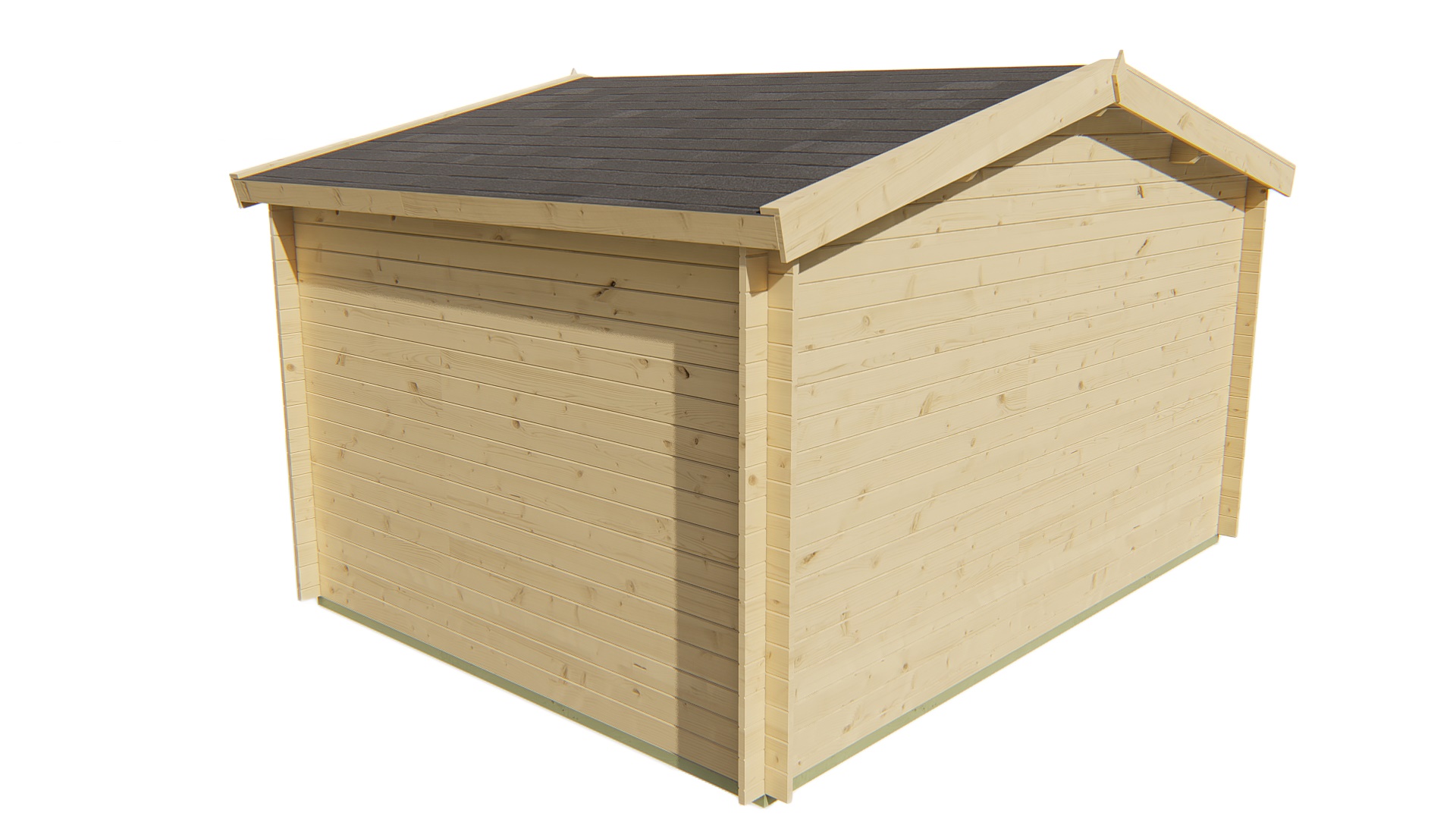 Blokhut - Tuinhuis Juha | 28 mm | vuren bruin geïmpregneerd Blokhut - Tuinhuis Juha | 28 mm | vuren bruin geïmpregneerd