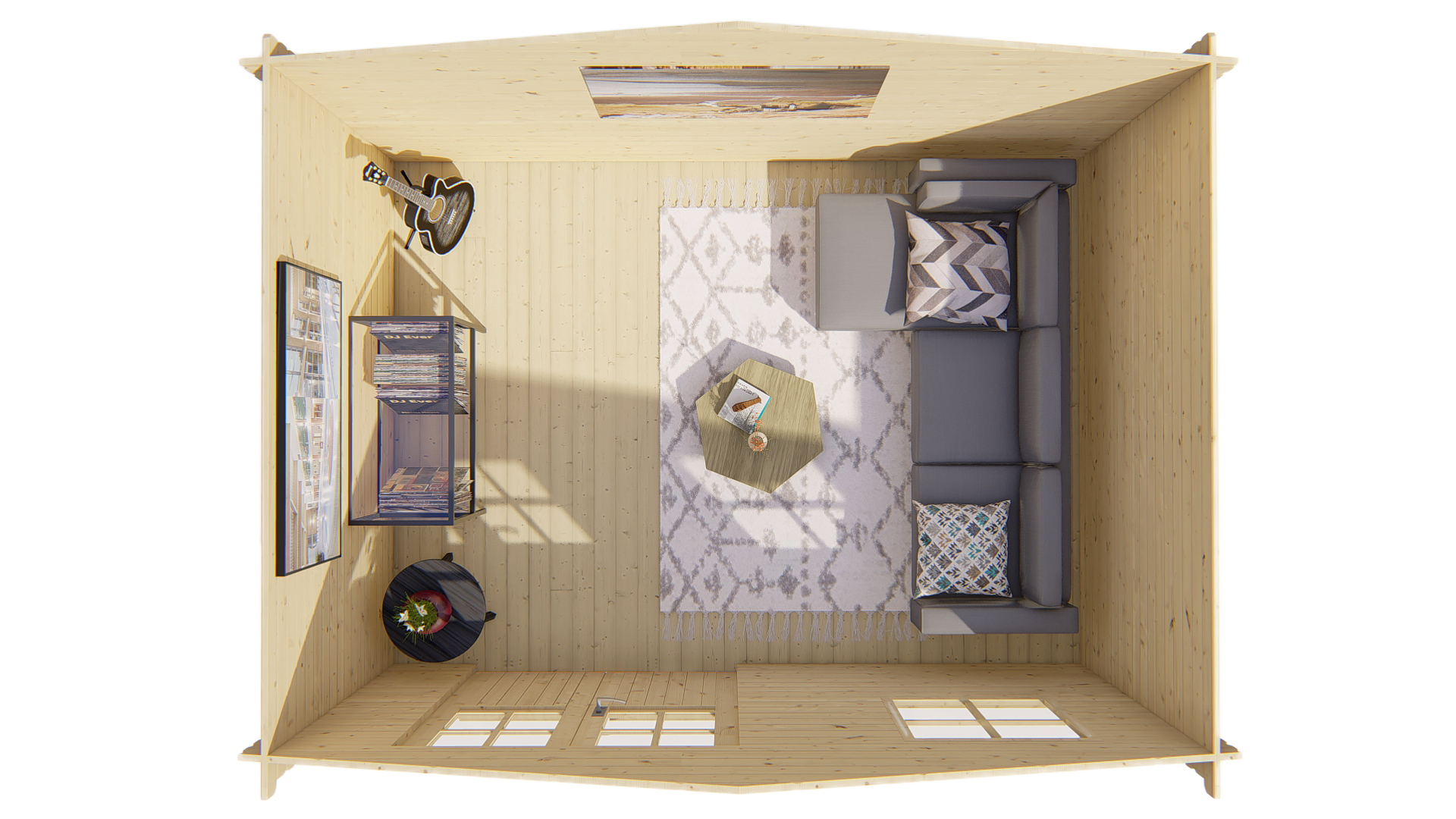 Blokhut - Tuinhuis Gorliz | 28 mm | onbehandeld