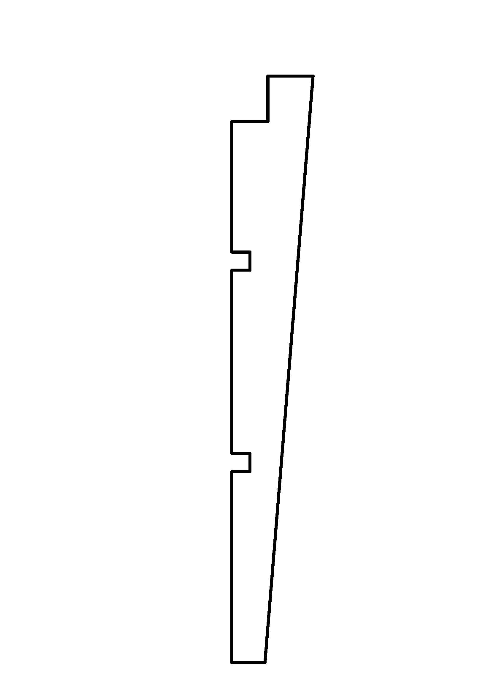 Keilstülpschalbrett Excellent aus Douglasie schwarz imprägniert 1.2/2.7x19.5x300cm