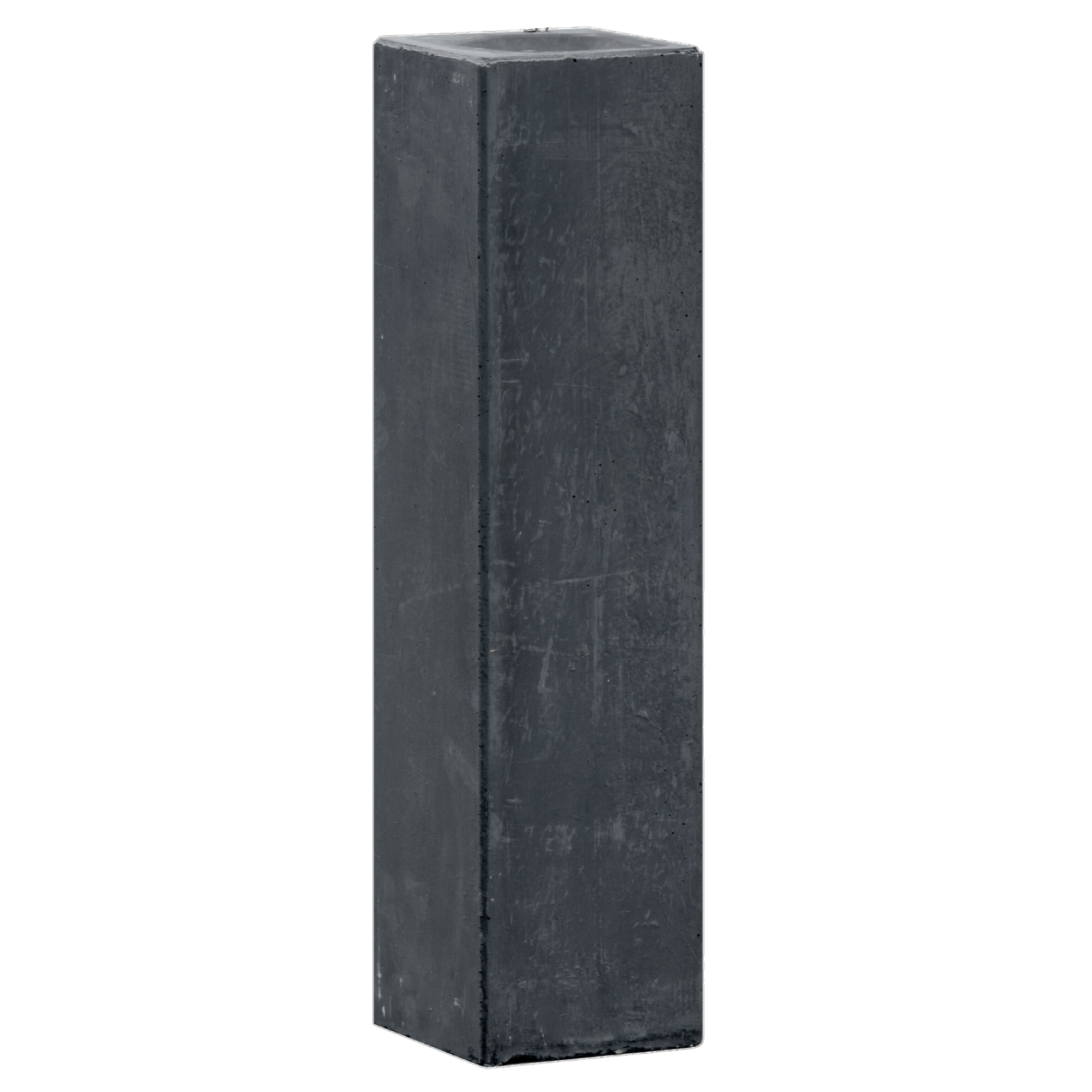 Berton© concrete footing 12,0 x 12,0 x 60,0 cm, anthracite, M16-tube, small chamfer