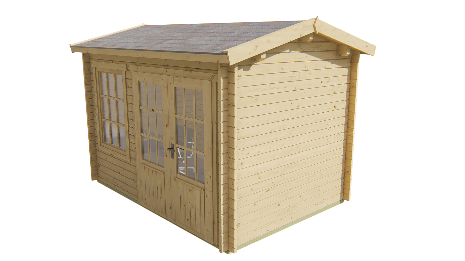Blokhut - Tuinhuis Daisy | 40 mm | vuren honinggeel geïmpregneerd Blokhut - Tuinhuis Daisy | 40 mm | vuren honinggeel geïmpregneerd