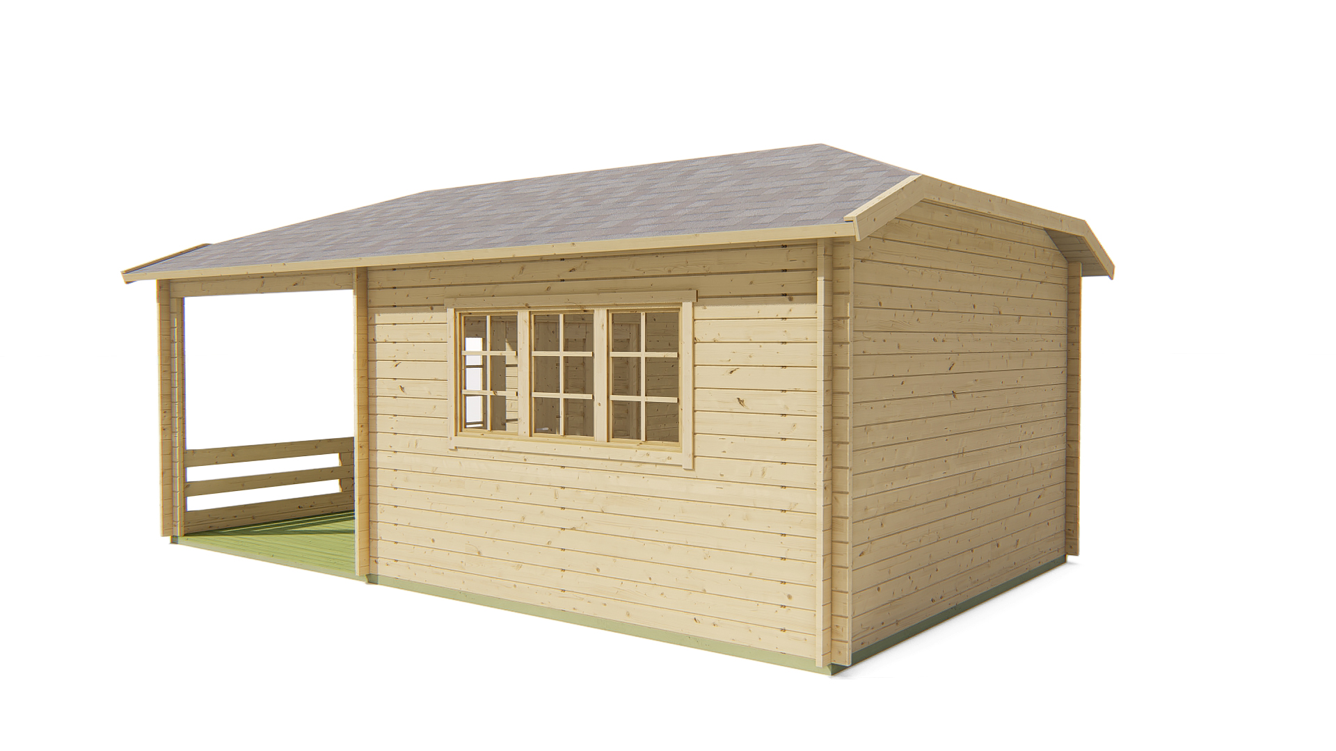 Blokhut - Tuinhuis Torkel | 44 mm | vuren honinggeel geïmpregneerd