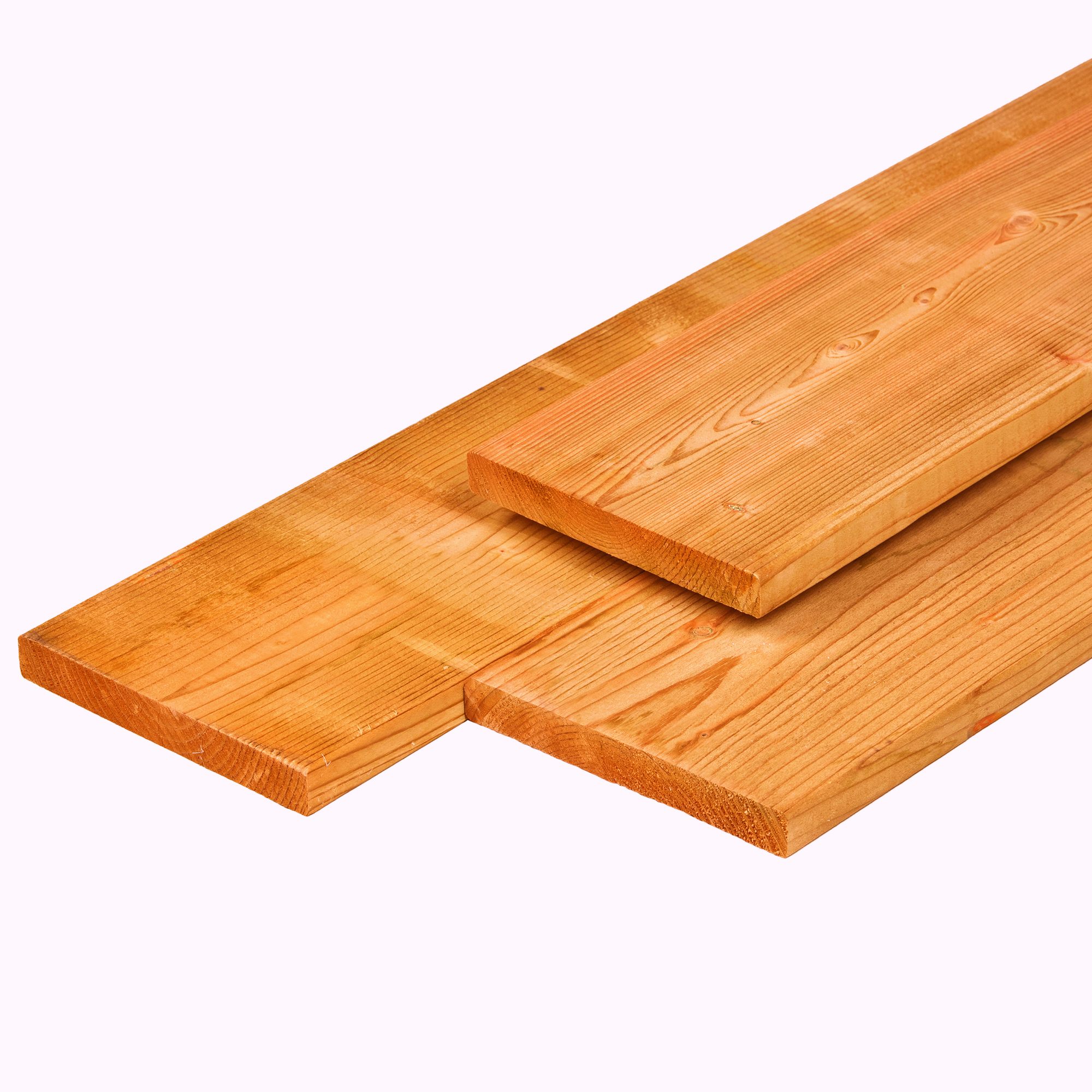 Hoofdafbeelding Red Class Wood douglas plank 1,6 x 14,0 x 400 cm, gedroogd, geïmpregneerd, geschaafd, 4 ronde hoeken