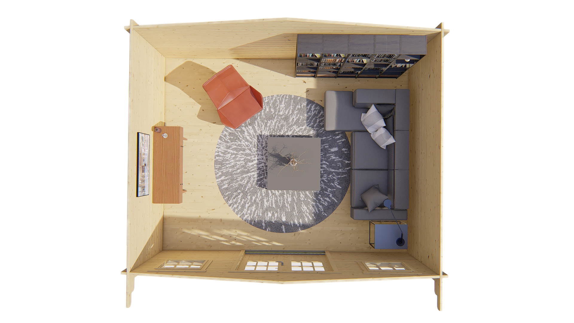 Blokhut - Tuinhuis Jackalyn | 40 mm | bruin geïmpregneerd Blokhut - Tuinhuis Jackalyn | 40 mm | bruin geïmpregneerd
