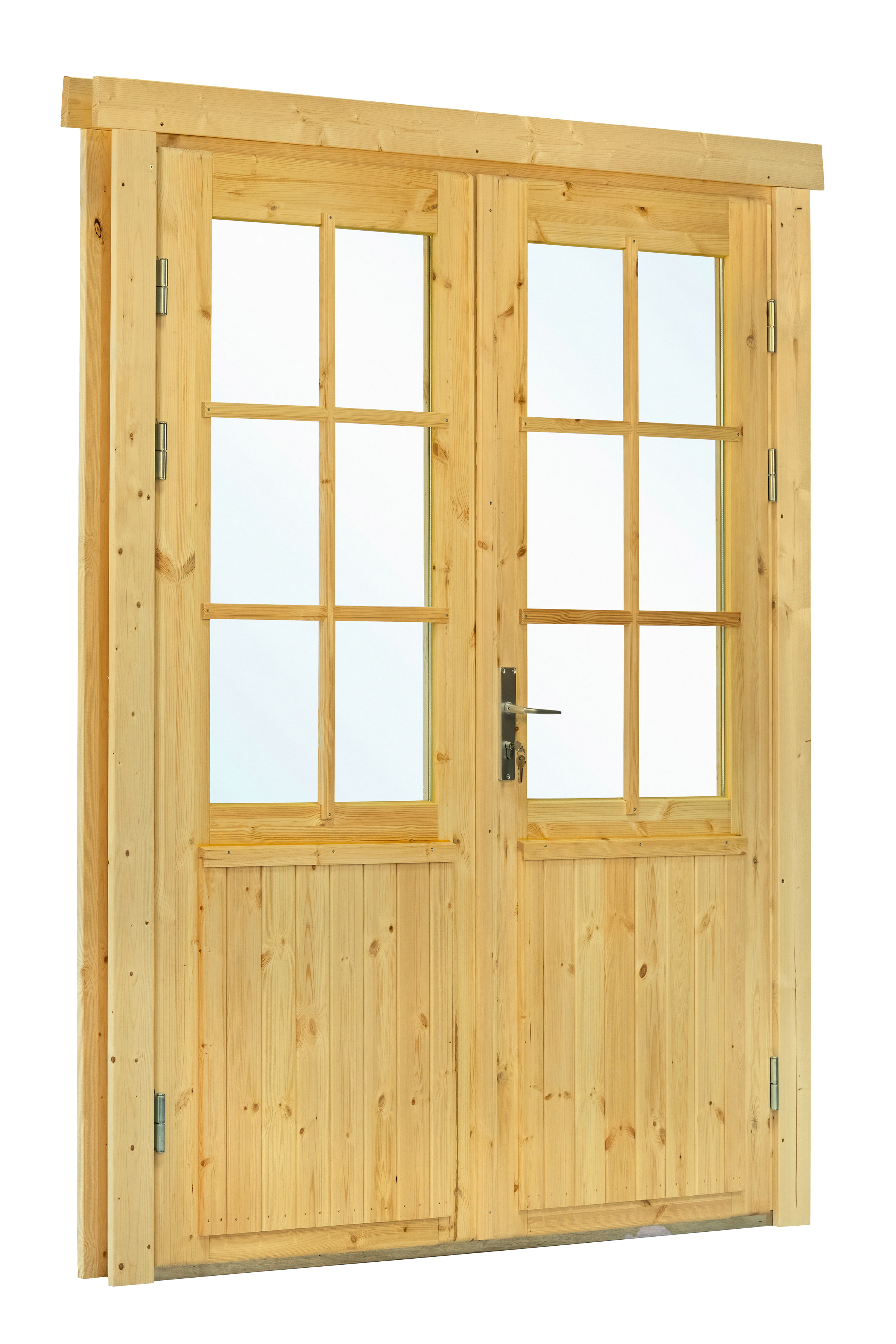 Dubbele deur+kozijn dubbel glas Deur XL 174 x 209 cm rechtsdraaiend | honinggeel geïmpregneerd
