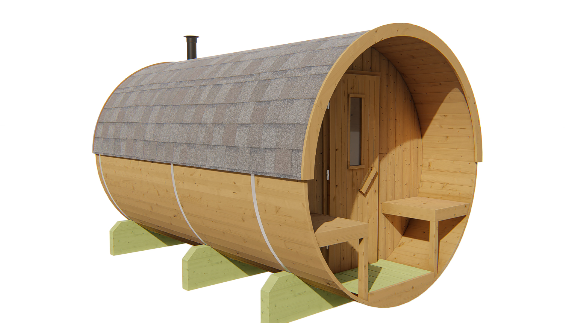Thermowood sauna Barrel Ø205x350