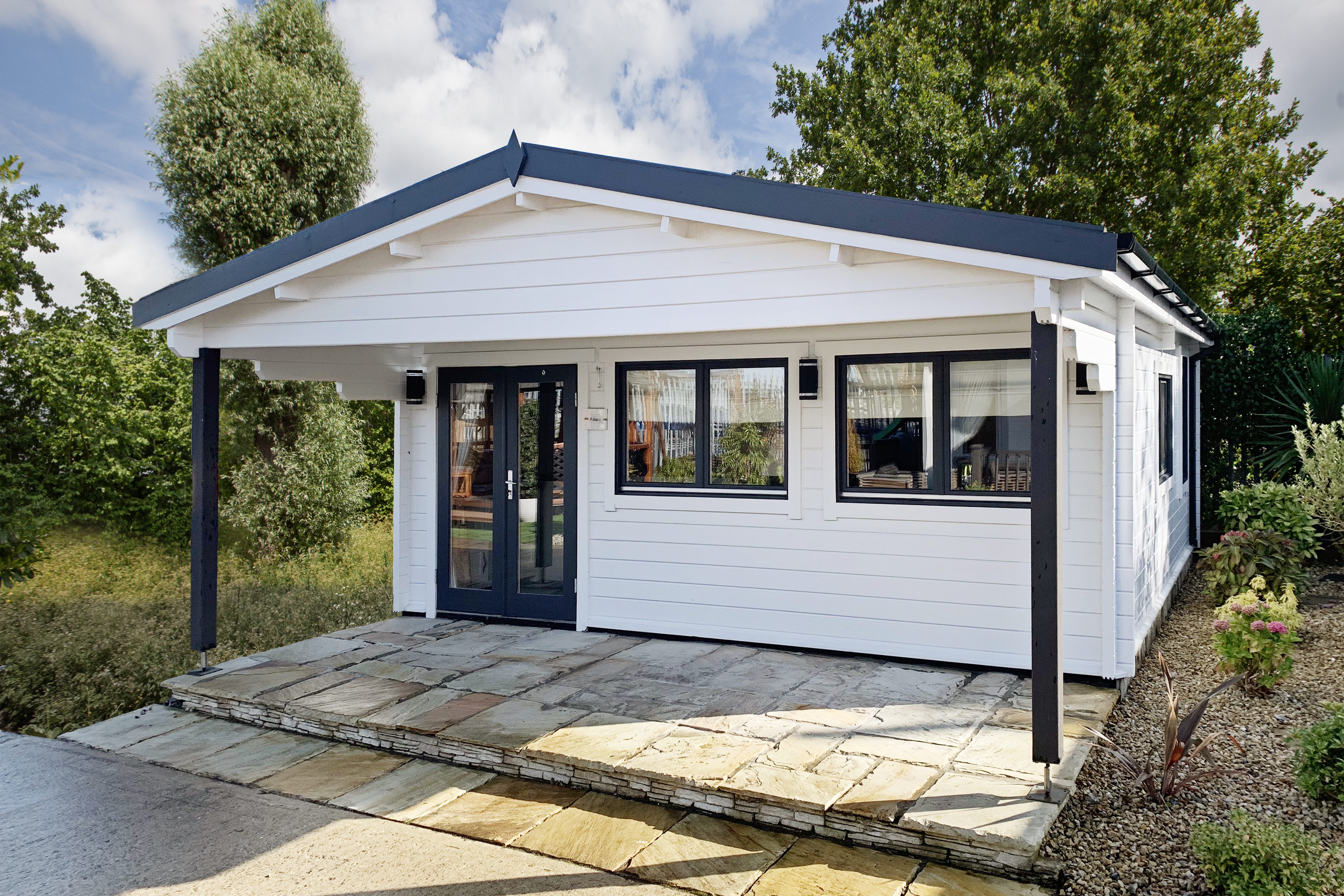 Blokhut - Tuinhuis Rune | 70 mm | vuren bruin geïmpregneerd Blokhut - Tuinhuis Rune | 70 mm | vuren bruin geïmpregneerd