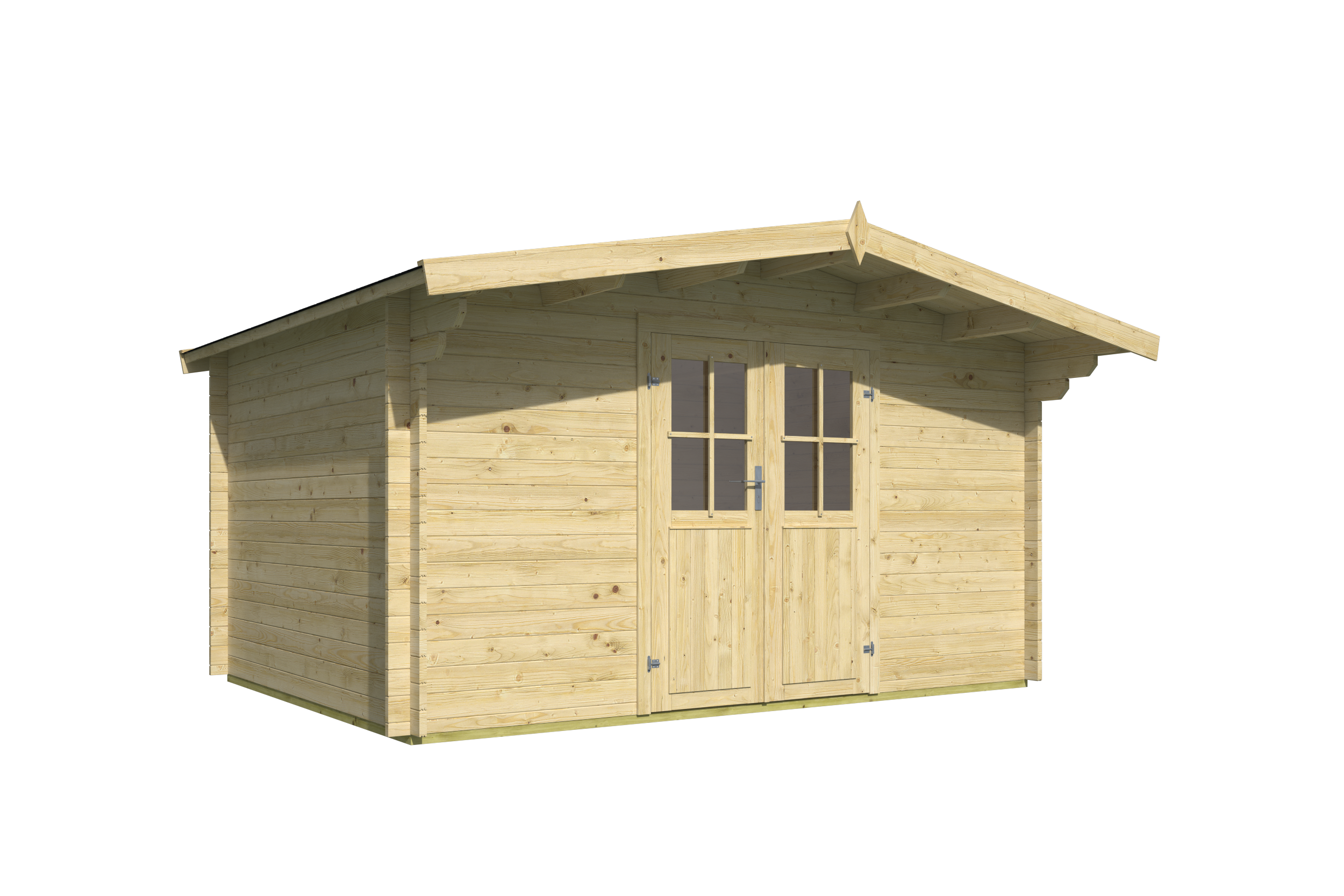 Blokhut - Tuinhuis Murcia | 34 mm | vuren groen geïmpregneerd Blokhut - Tuinhuis Murcia | 34 mm | vuren groen geïmpregneerd