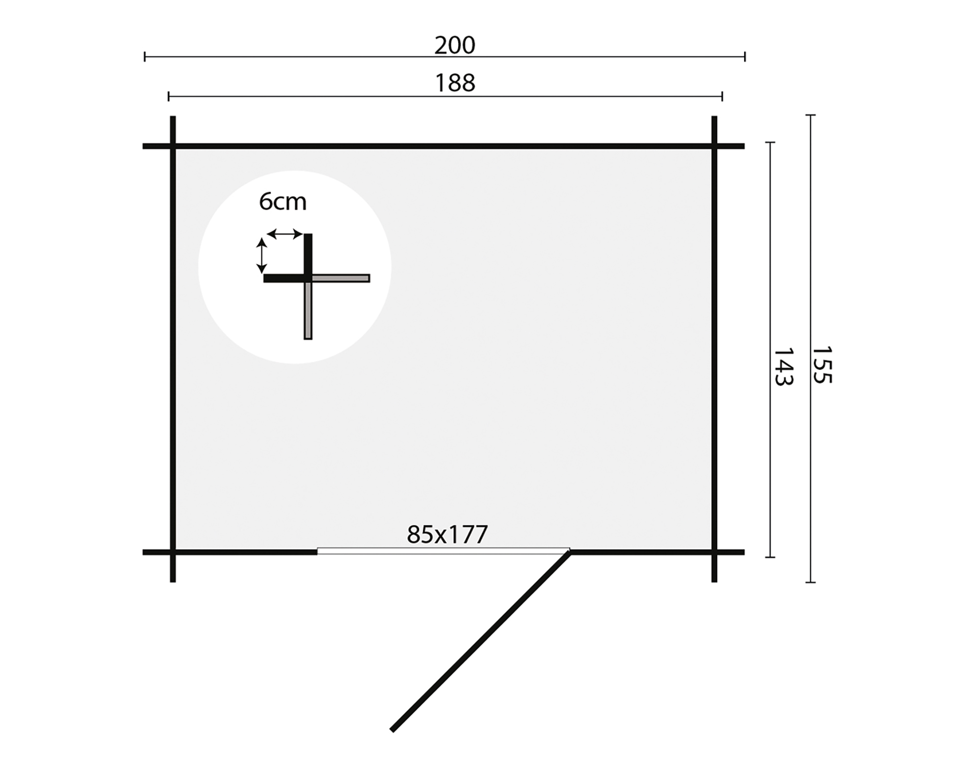 Blokhut - Tuinhuis Irina | 19 mm | vuren bruin geïmpregneerd