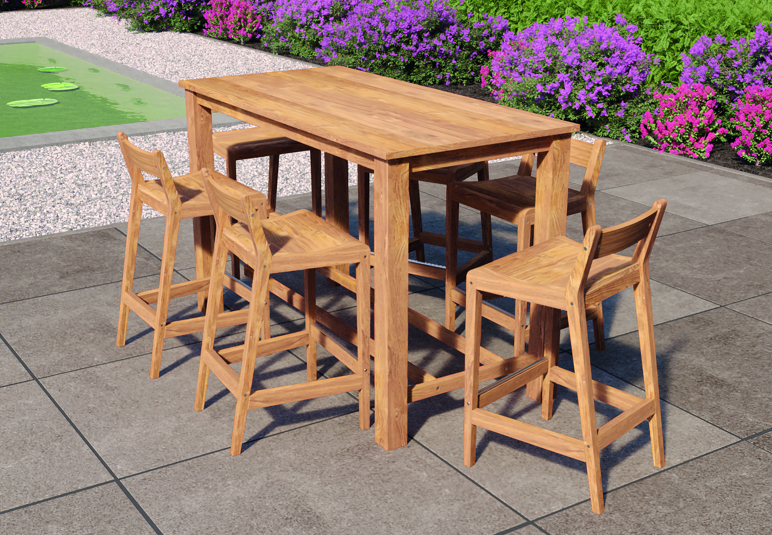 Sfeerfoto Teak tuinset Barset Buckingham
