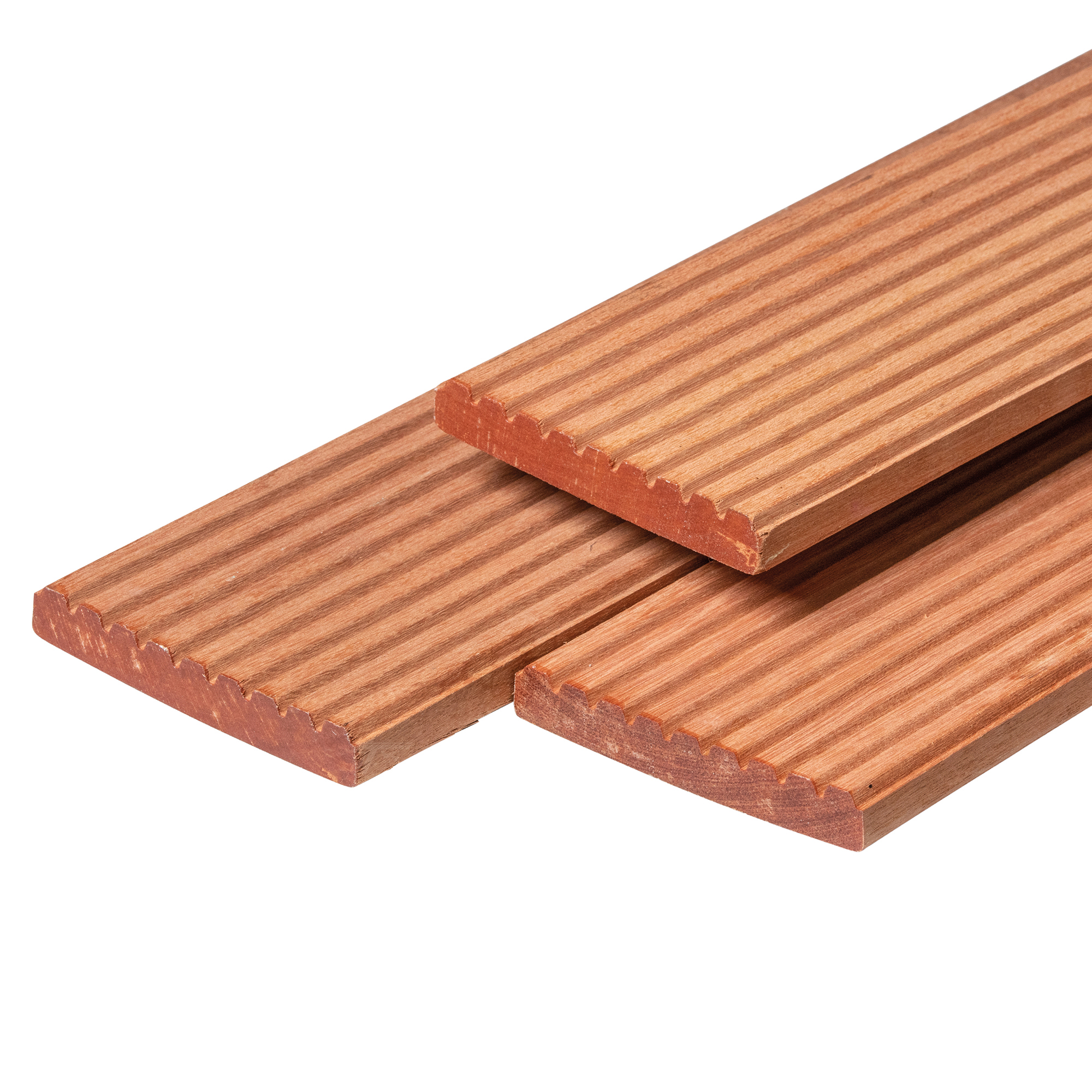 Bangkirai hardhout vlonderplank 2,1 x 14,5 x 245 cm kunstmatig gedroogd, geschaafd, 1 zijde 8 groeven Bangkirai hardhout vlonderplank 2,1 x 14,5 x 245 cm kunstmatig gedroogd, geschaafd, 1 zijde 8 groeven