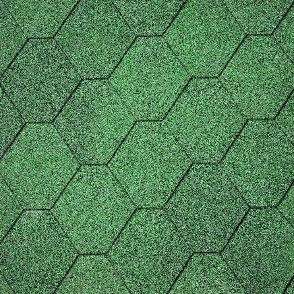 Roof shingles | Hexagonal shingles - green