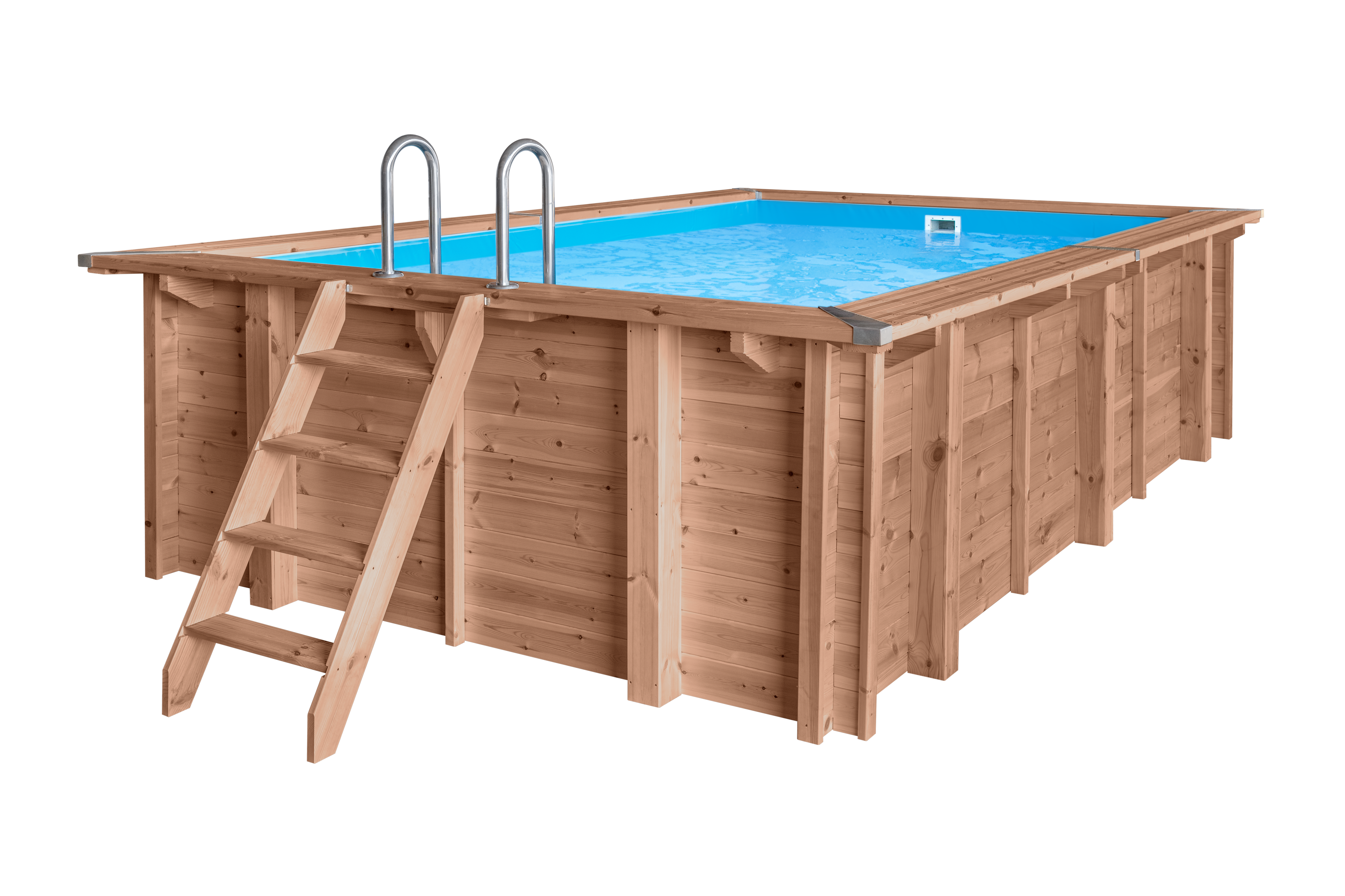 Luxe houten zwembad Santa Cruz 502x322x124cm