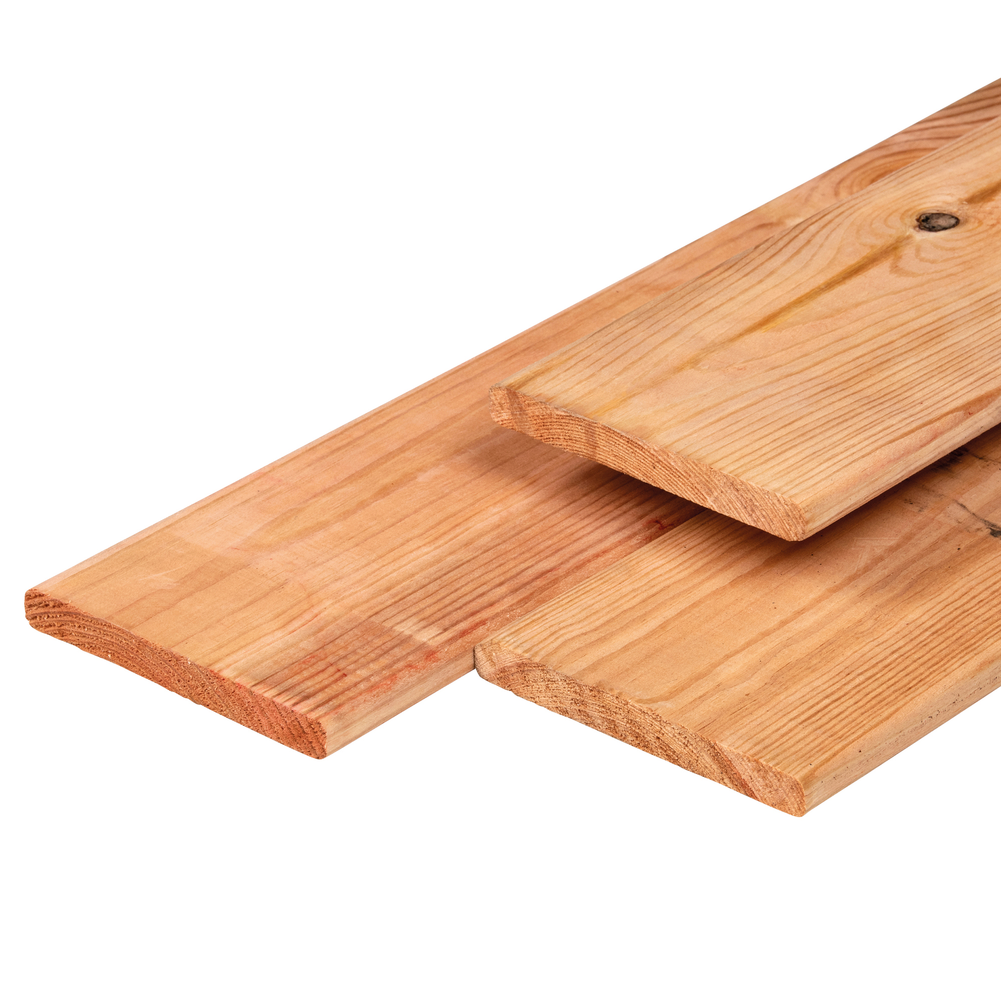 Red Class Wood ME vuren plank 1,6 x 14,0 x 180 cm, gedroogd, geïmpregneerd, geschaafd, 4 ronde hoeken