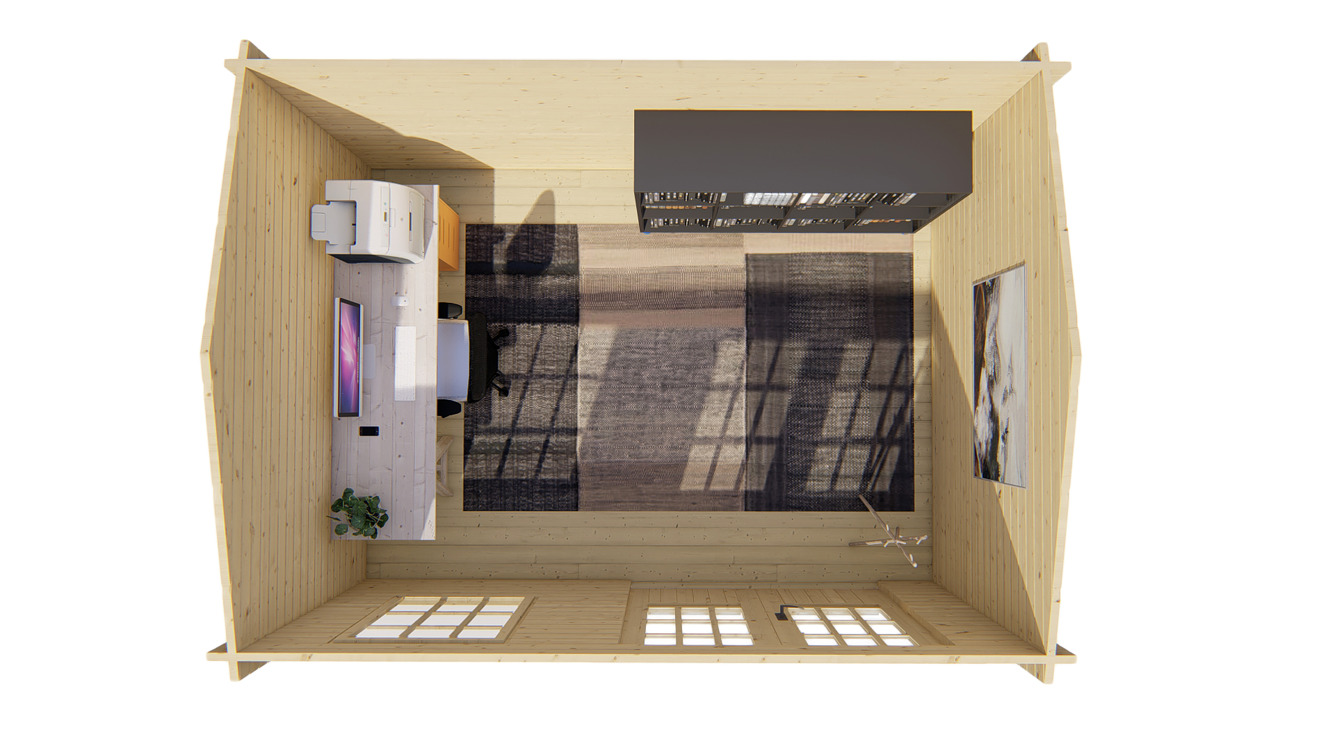 Blokhut - Tuinhuis Chloe | 40 mm | vuren groen geïmpregneerd