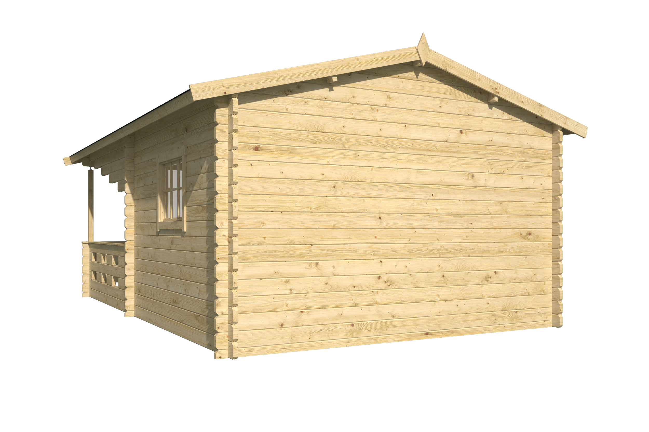 Blokhut - Tuinhuis Sanstrov | 44 mm | vuren honinggeel geïmpregneerd