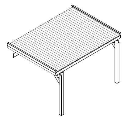 Oslo XL, Uitbreidingsset douglas gedroogd incl. EPDM — 2
