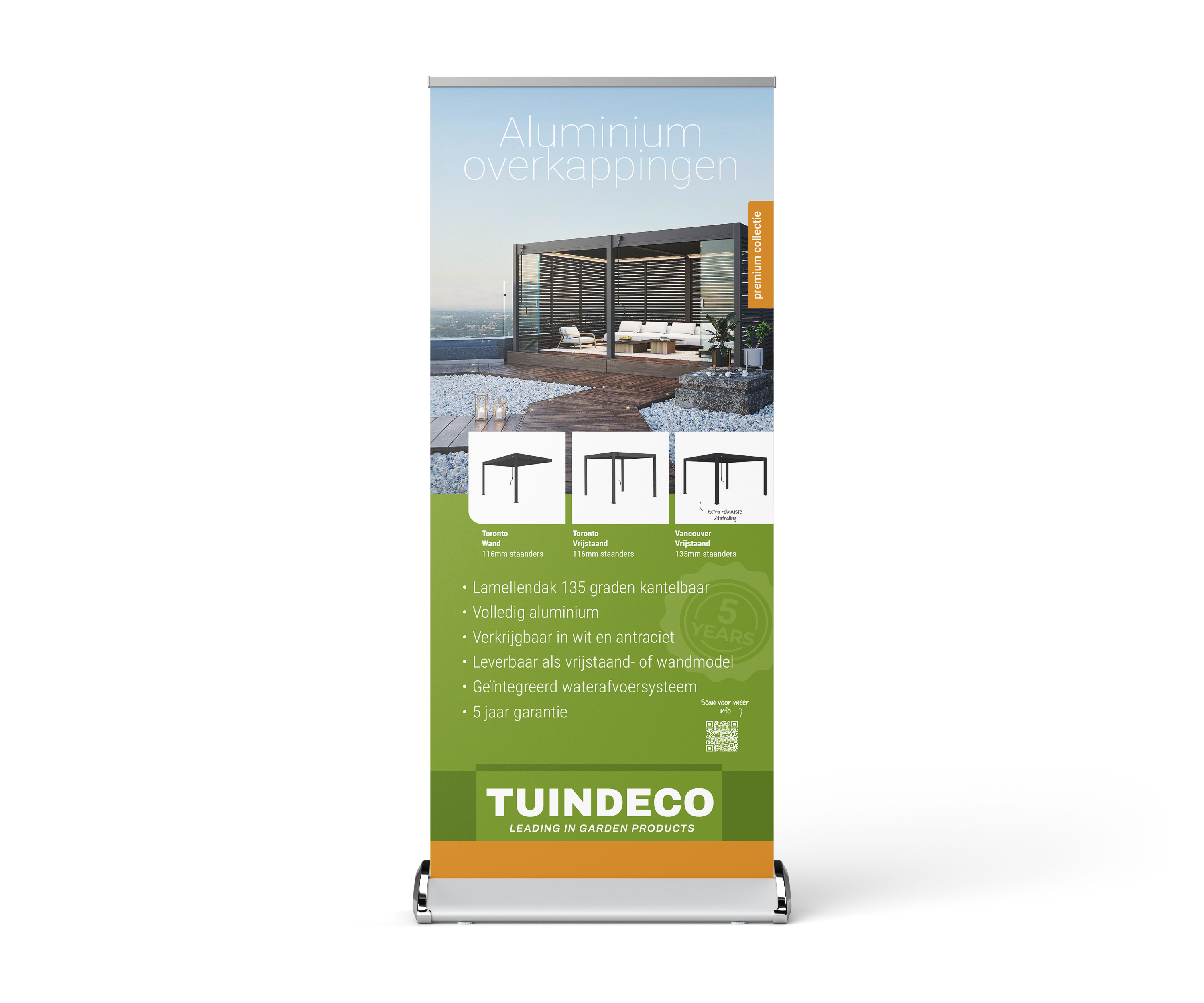 Roll-up banner Aluminium overkappingen