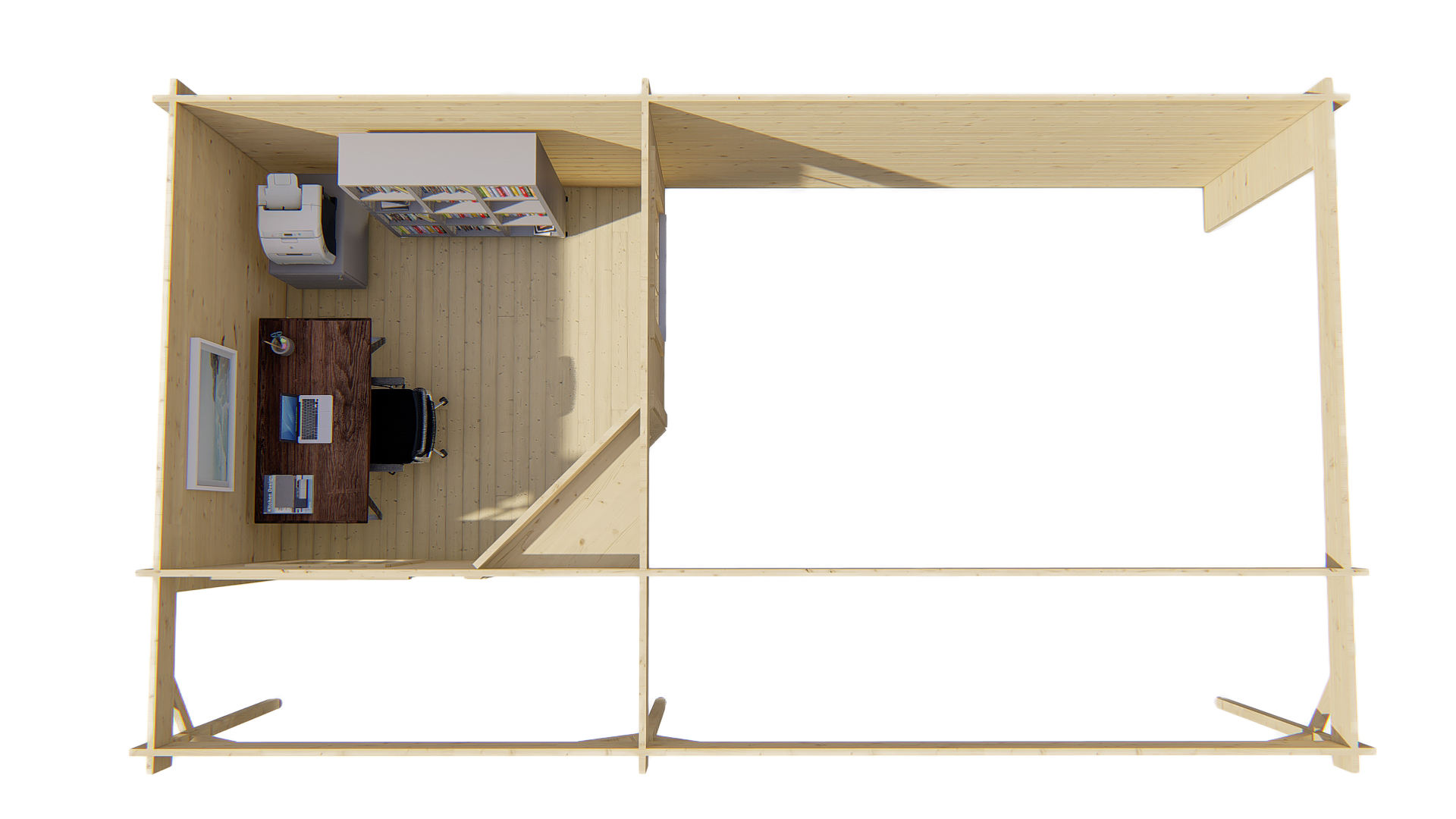 Blokhut - Tuinhuis Annette | 40 mm | vuren bruin geïmpregneerd Blokhut - Tuinhuis Annette | 40 mm | vuren bruin geïmpregneerd