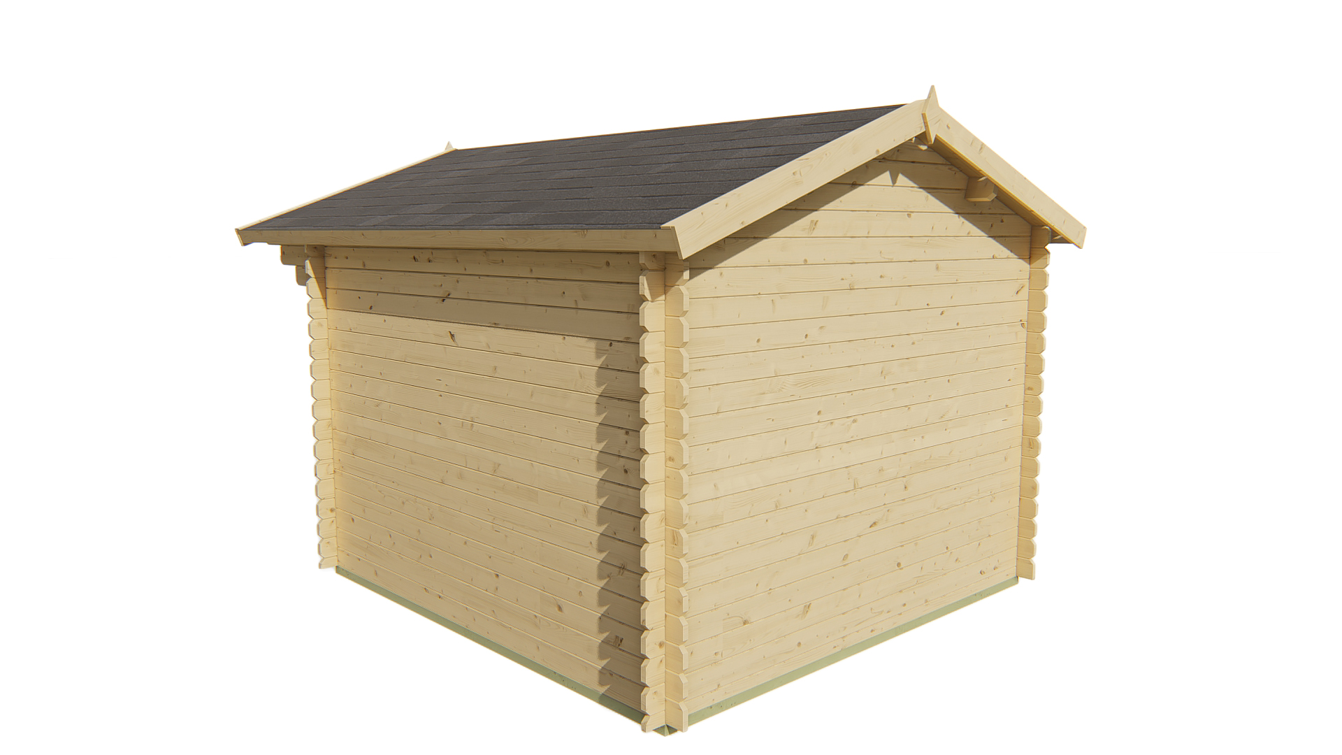 Blokhut - Tuinhuis Perlund | 28 mm | vuren grijs geïmpregneerd Blokhut - Tuinhuis Perlund | 28 mm | vuren grijs geïmpregneerd