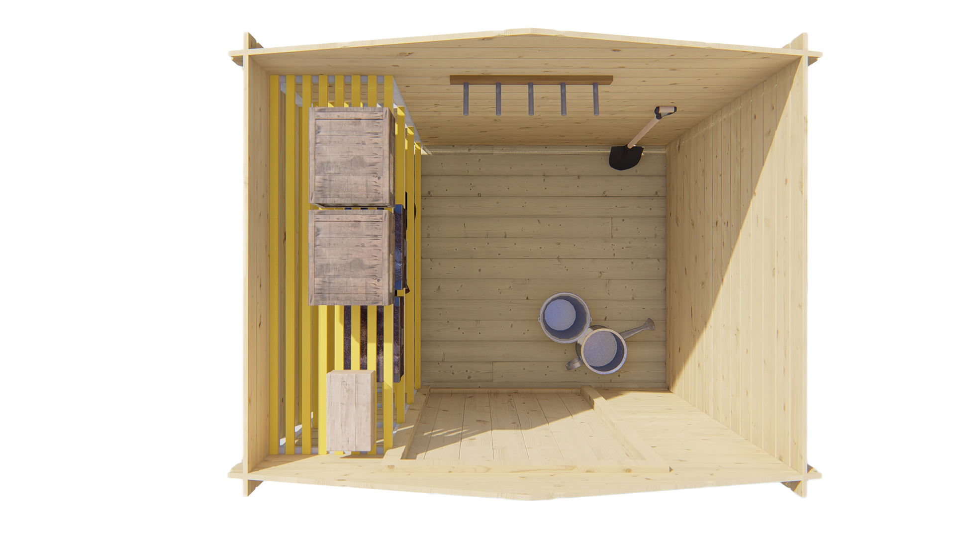 Blokhut - Tuinhuis Irina | 19 mm | vuren grijs geïmpregneerd Blokhut - Tuinhuis Irina | 19 mm | vuren grijs geïmpregneerd