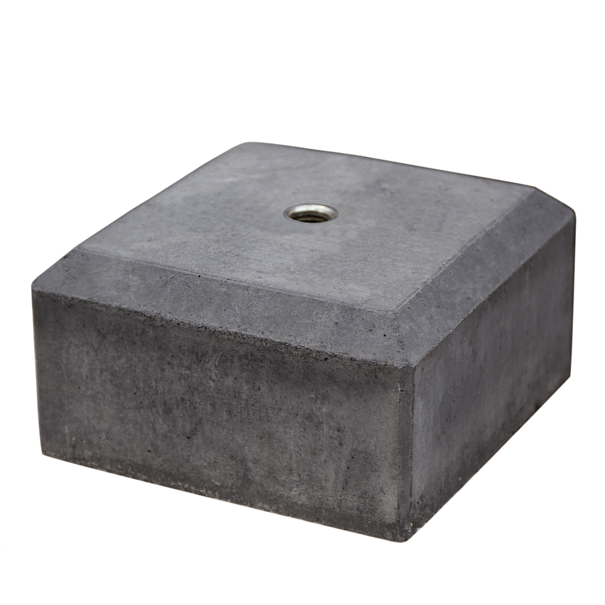 Berton© betonpoer 18,0 x 18,0 x 10,0 cm, antraciet, M20-bus, half model