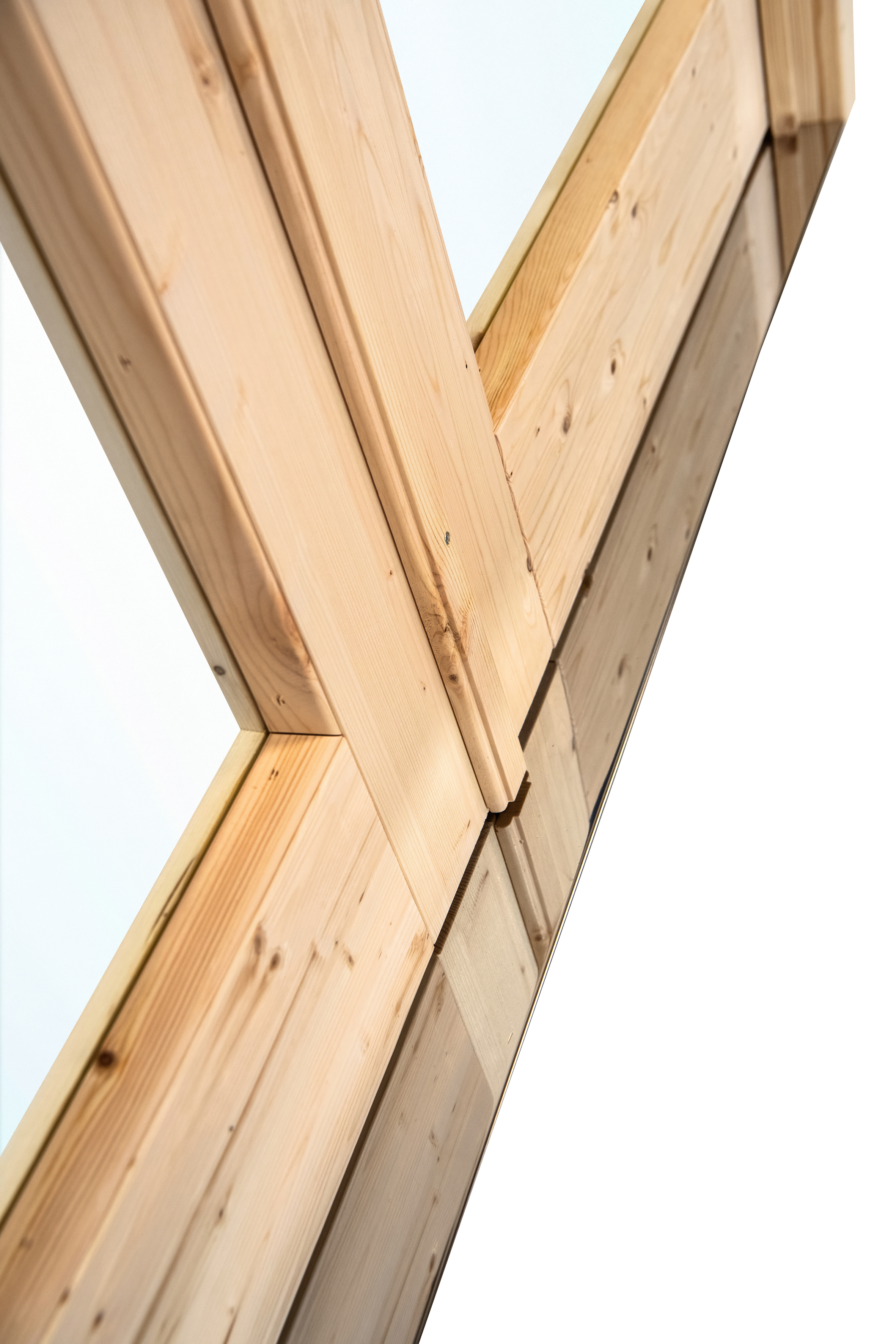 Dubbele deur+kozijn, vuren, enkel glas D1