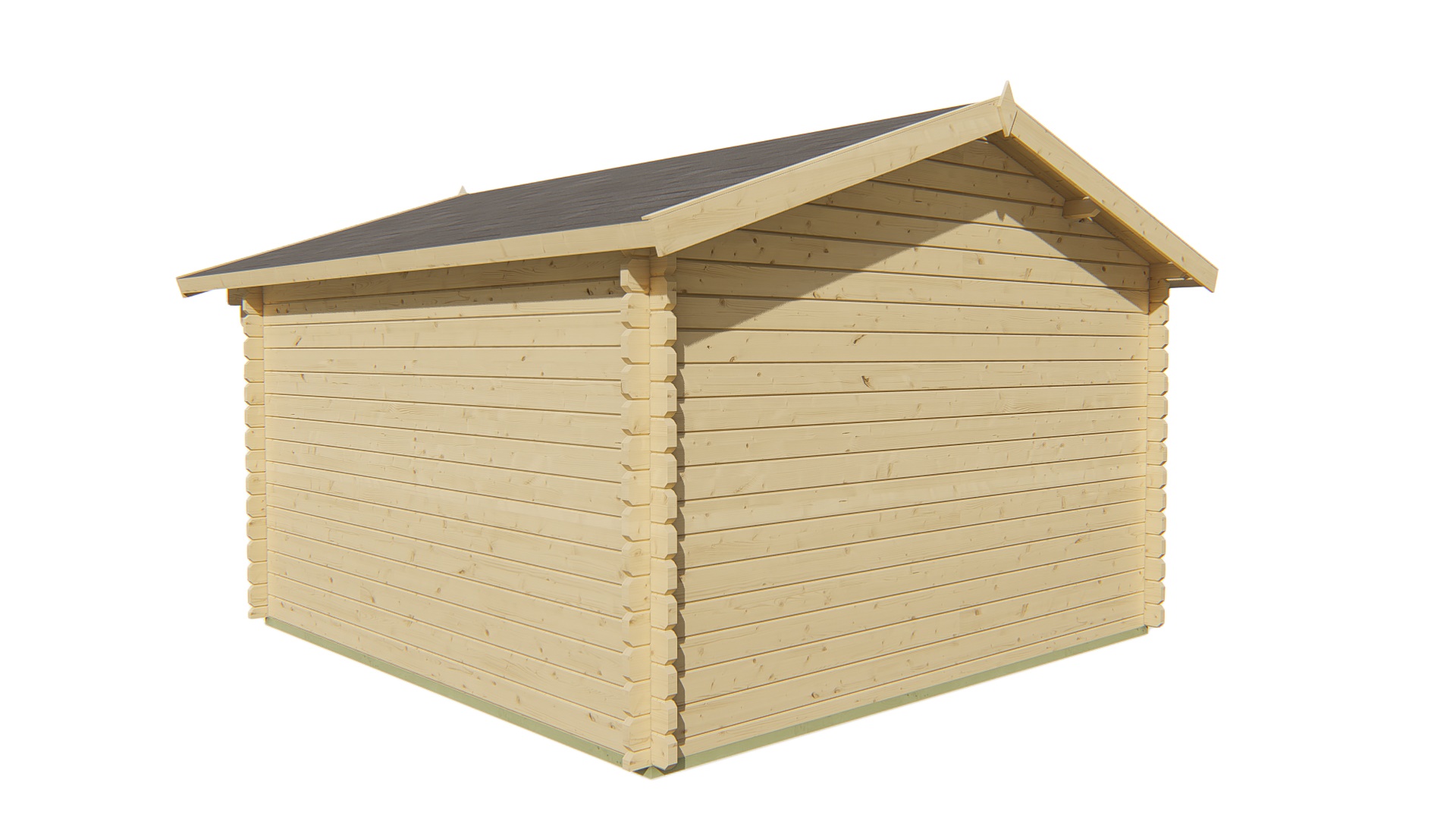 Blokhut - Tuinhuis Ulrik | 44 mm | vuren groen geïmpregneerd Blokhut - Tuinhuis Ulrik | 44 mm | vuren groen geïmpregneerd