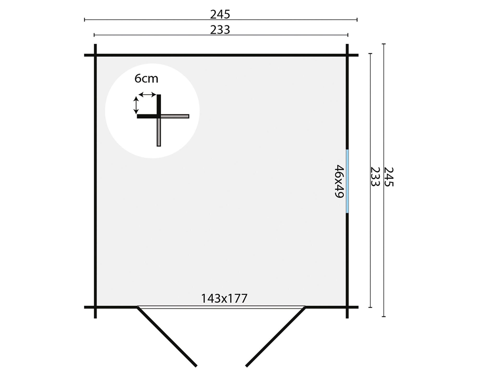 Blokhut - Tuinhuis Valery | 19 mm | vuren honinggeel geïmpregneerd Blokhut - Tuinhuis Valery | 19 mm | vuren honinggeel geïmpregneerd