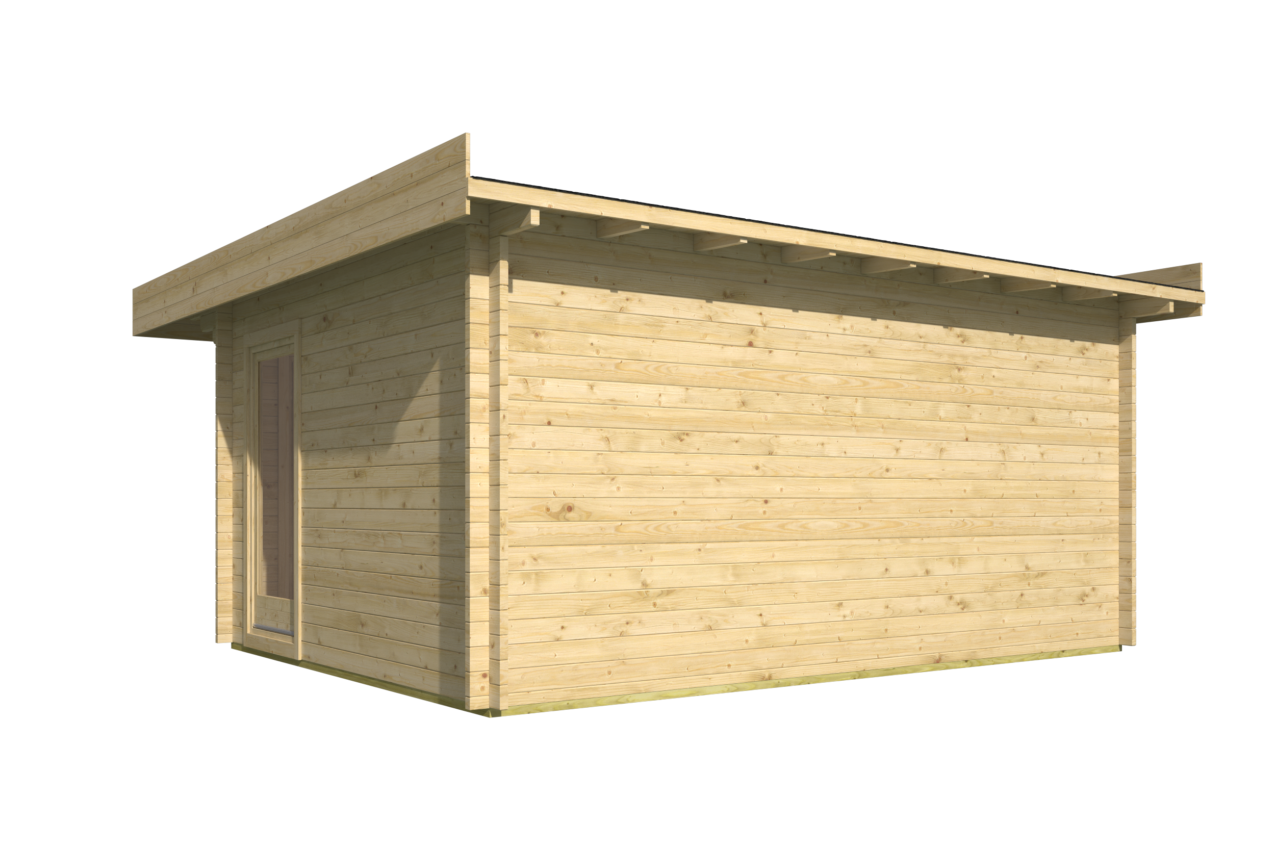 Aanzichten Blokhut - Tuinhuis Yorick | 44 mm | vuren onbehandeld